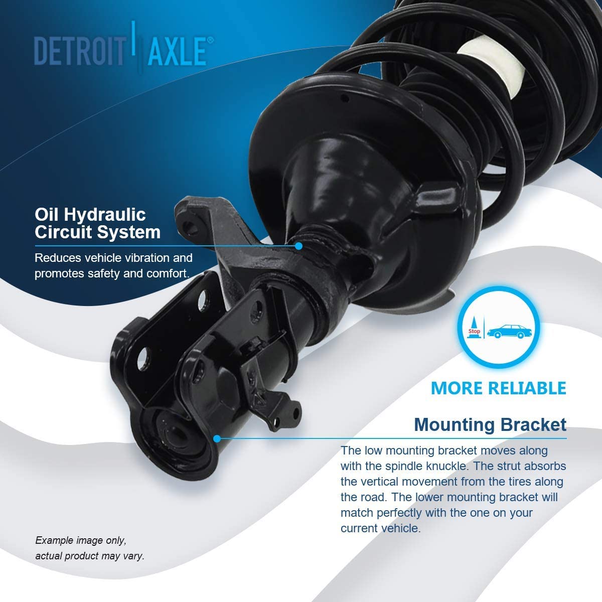 Detroit Axle - Front  Rear Struts Sway Bar Links Kit for Honda Civic Acura EL — image 10