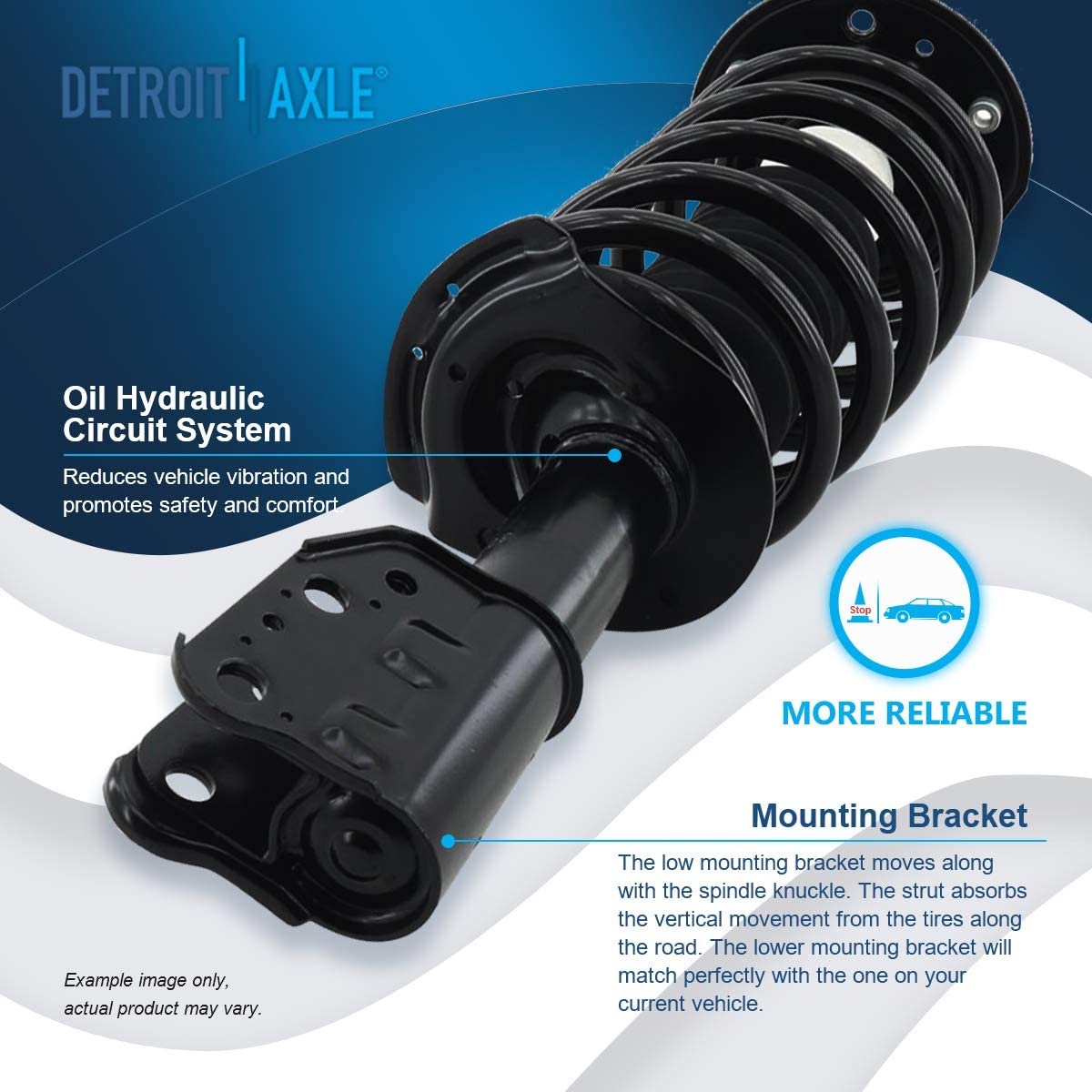 Detroit Axle - Front Struts Rear Shocks Sway Bar Links for Chevy Equinox Torrent — image 9