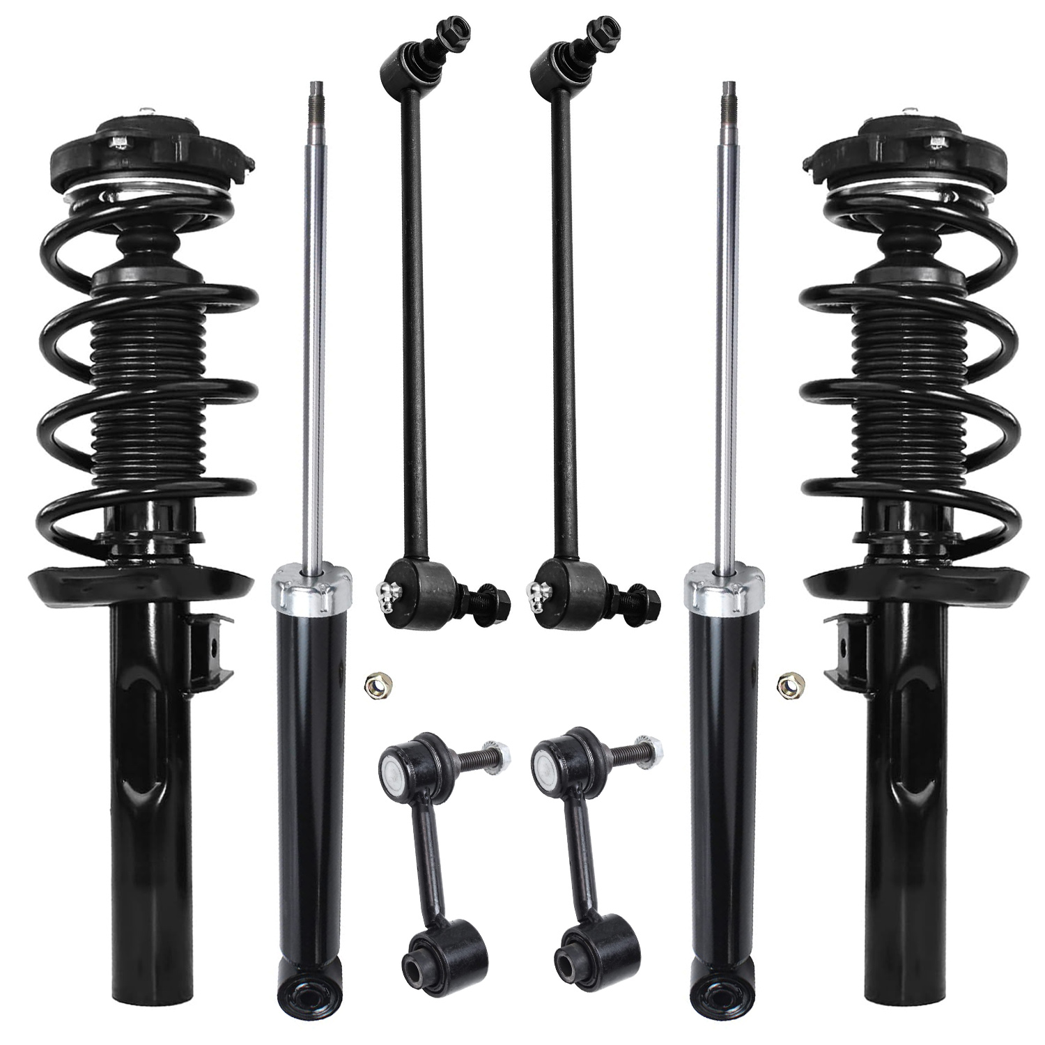 8pc Front Struts Rear Shocks Sway Bar Links Suspension Kit