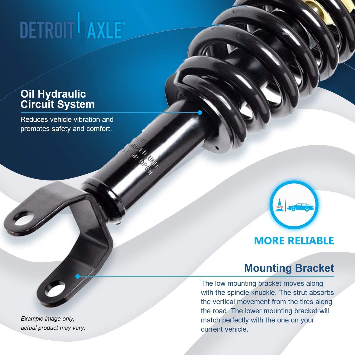 Detroit Axle - 2WD Front Struts Rear Shocks Sway Bars for Dodge Dakota Raider — image 10