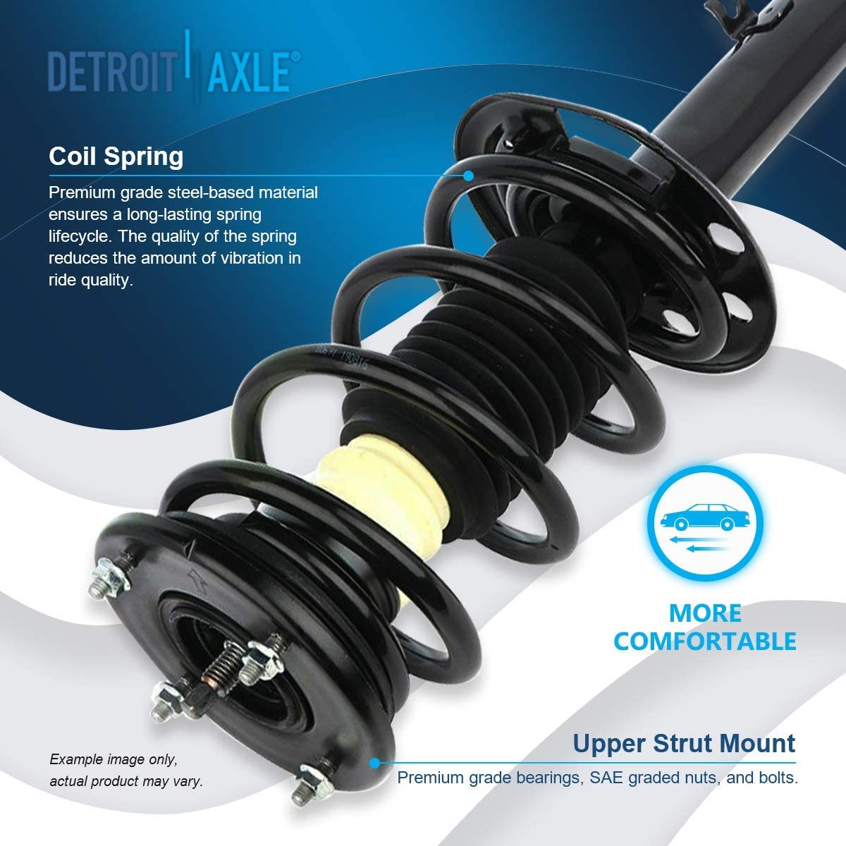 Detroit Axle - Front Struts Rear Shocks Sway Bar Links for 2010-2012 Ford Flex — image 8