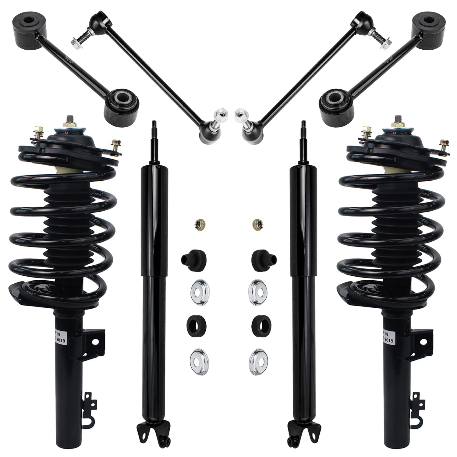 8pc Front Struts Rear Shocks Sway Bar Links Suspension Kit
