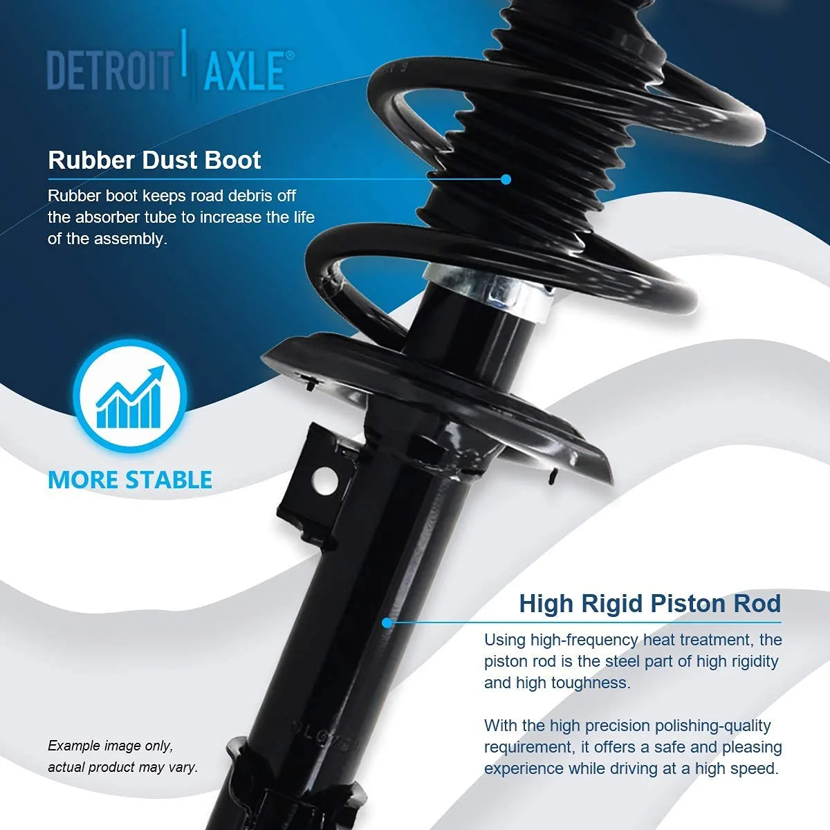Detroit Axle - Front Struts Rear Shock Absorbers Kit for 2011 Hyundai Sonata — image 9