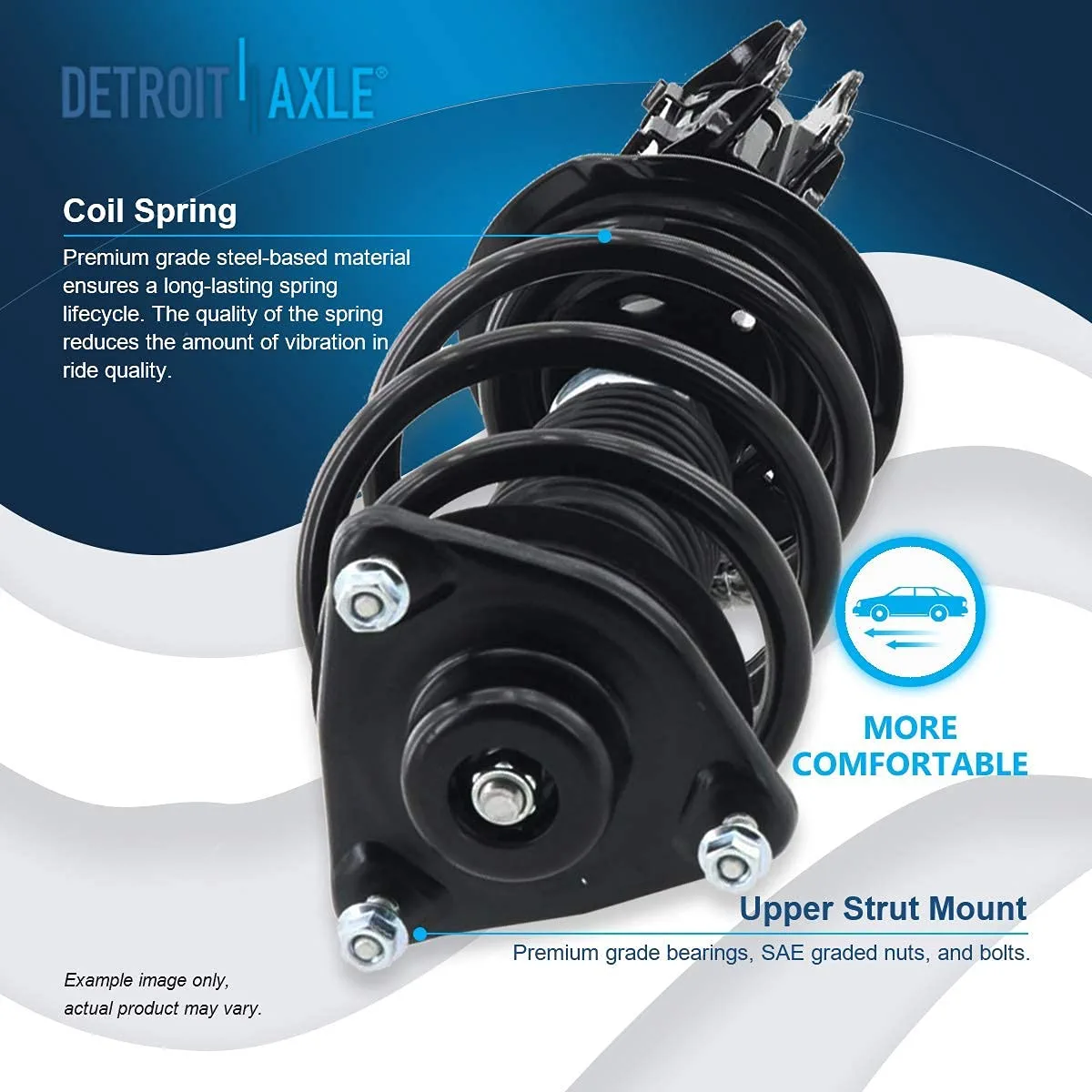 Detroit Axle - Front Struts Rear Shock Absorbers Kit for 2011 Hyundai Sonata — image 8
