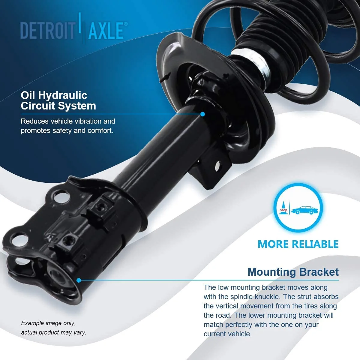 Detroit Axle - Front Struts Rear Shock Absorbers Kit for 2011 Hyundai Sonata — image 10