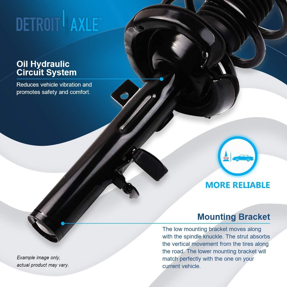 Detroit Axle - Front Struts Rear Shocks Sway Bar Links for 2012 2013 Ford Focus — image 10