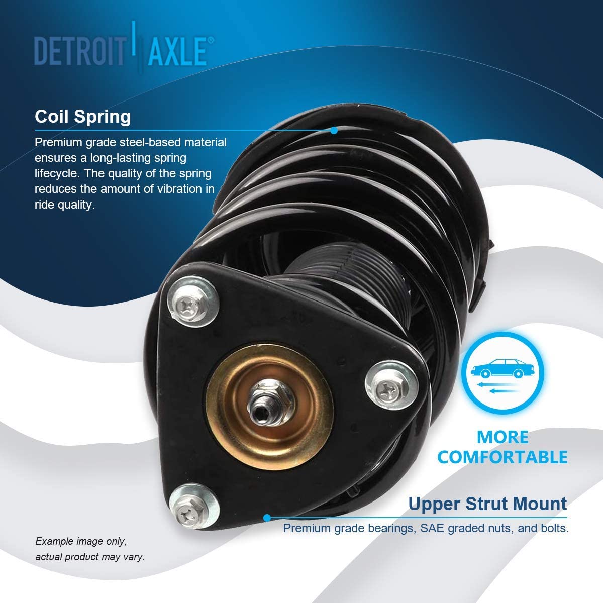Detroit Axle - Front Struts Rear Shocks Sway Bar Links for 2012 2013 Ford Focus — image 8