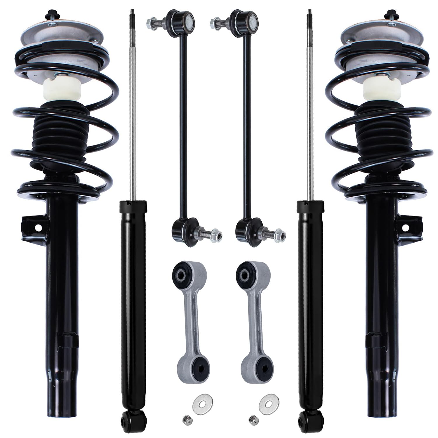 8pc Front Struts Rear Shocks Sway Bar Links Suspension Kit