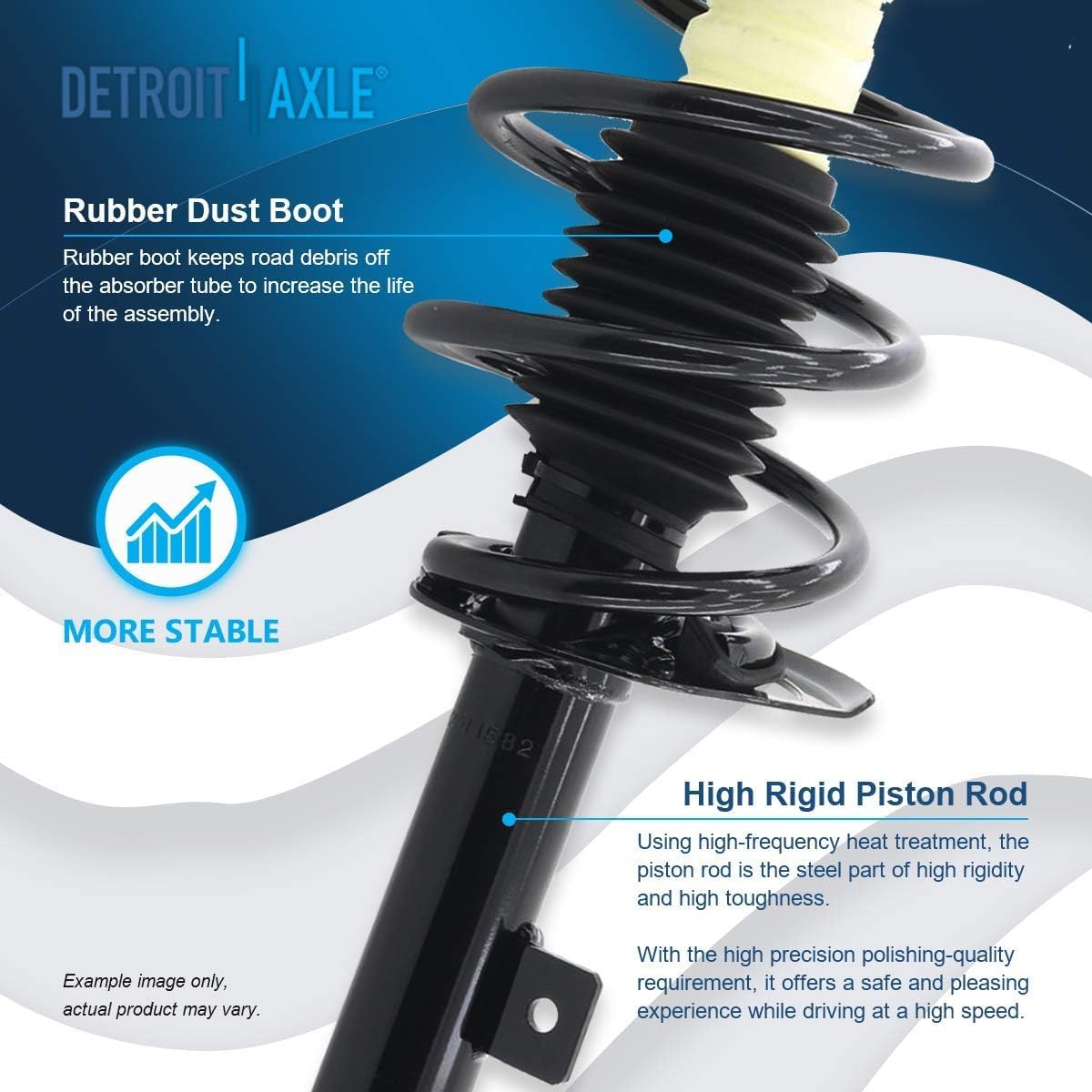 Detroit Axle - Front Struts Rear Shocks Sway Bar Links for 2007-09 Dodge Caliber — image 9