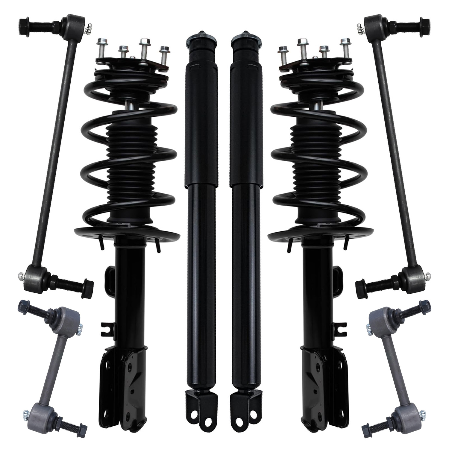 8pc Front Struts Rear Shocks Sway Bar Links Suspension Kit