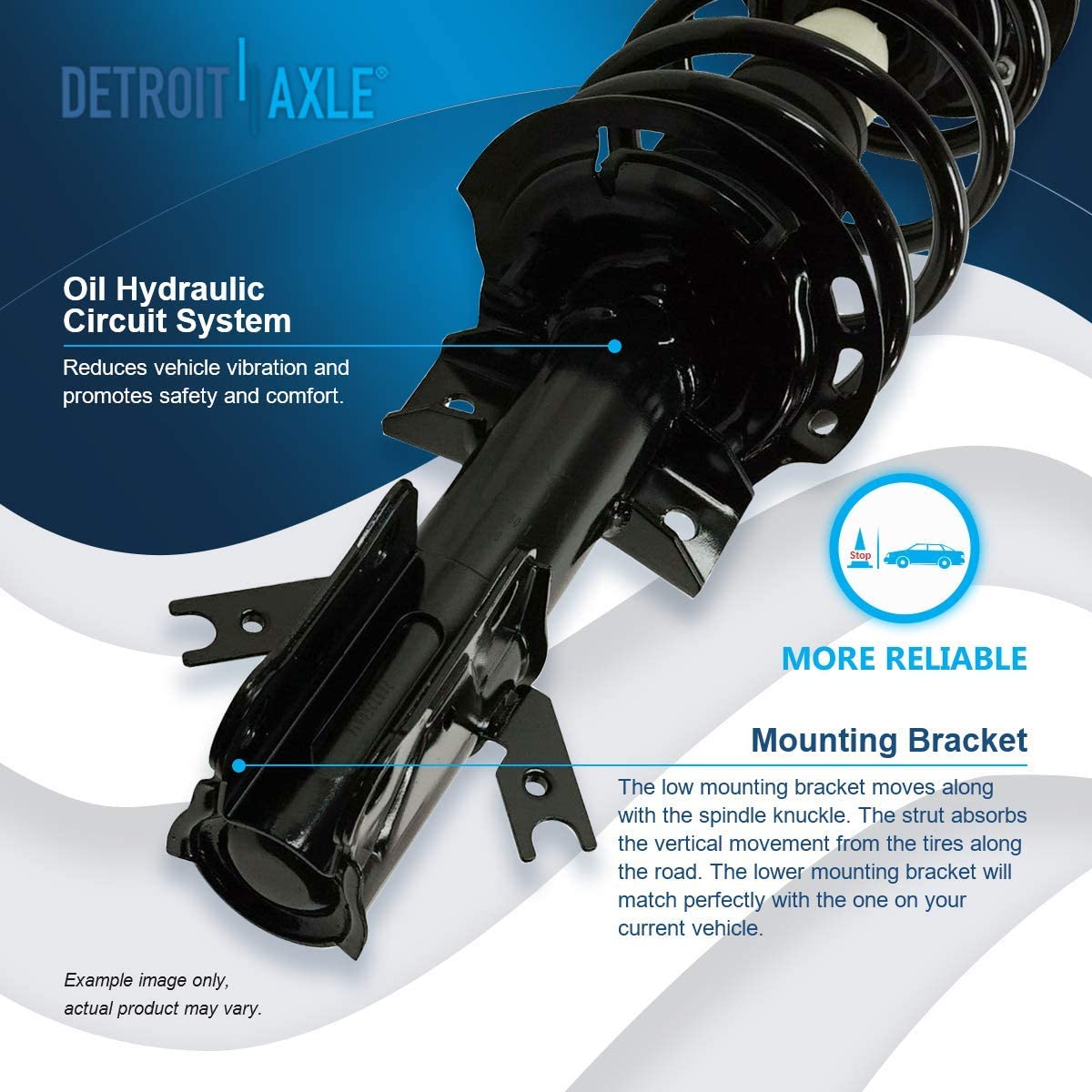 Detroit Axle - FWD Front Struts Rear Shocks Sway Bars for 2013-2018 Ford Fusion — image 10