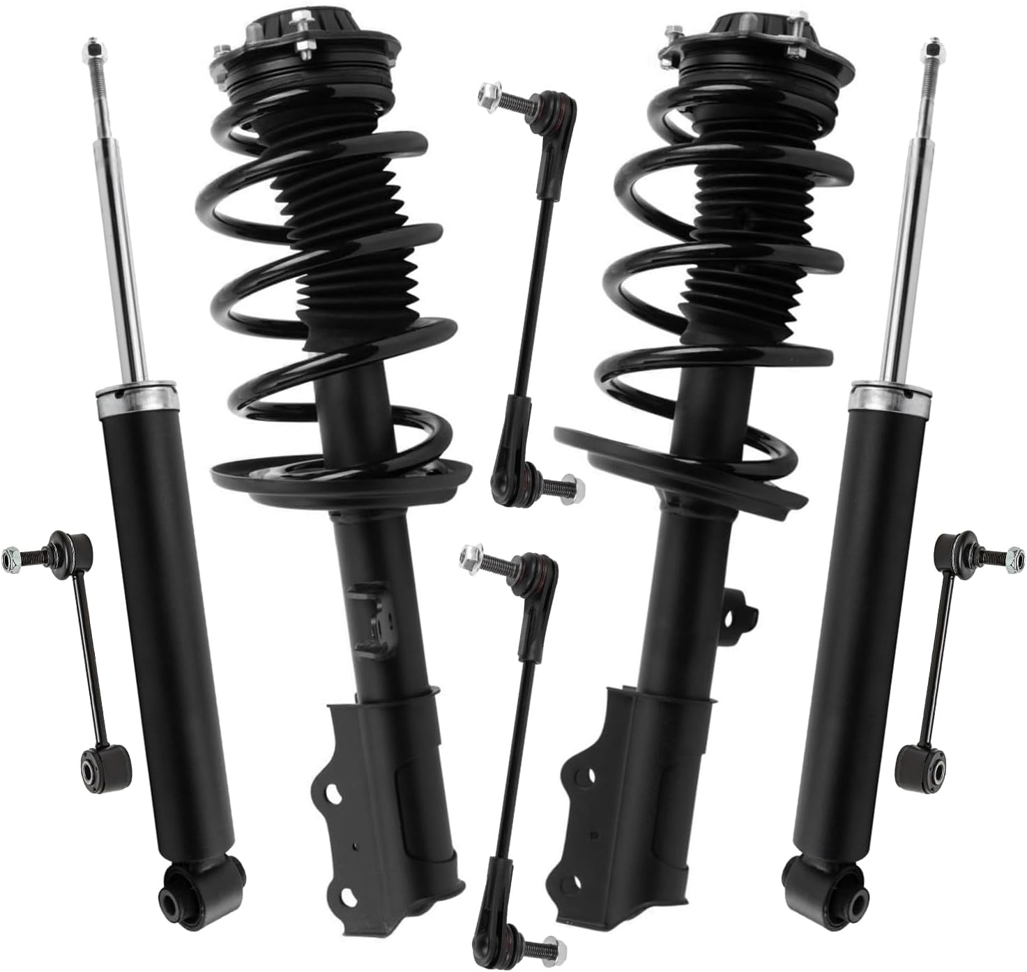 8pc Front Struts Rear Shocks Sway Bar Links Suspension Kit