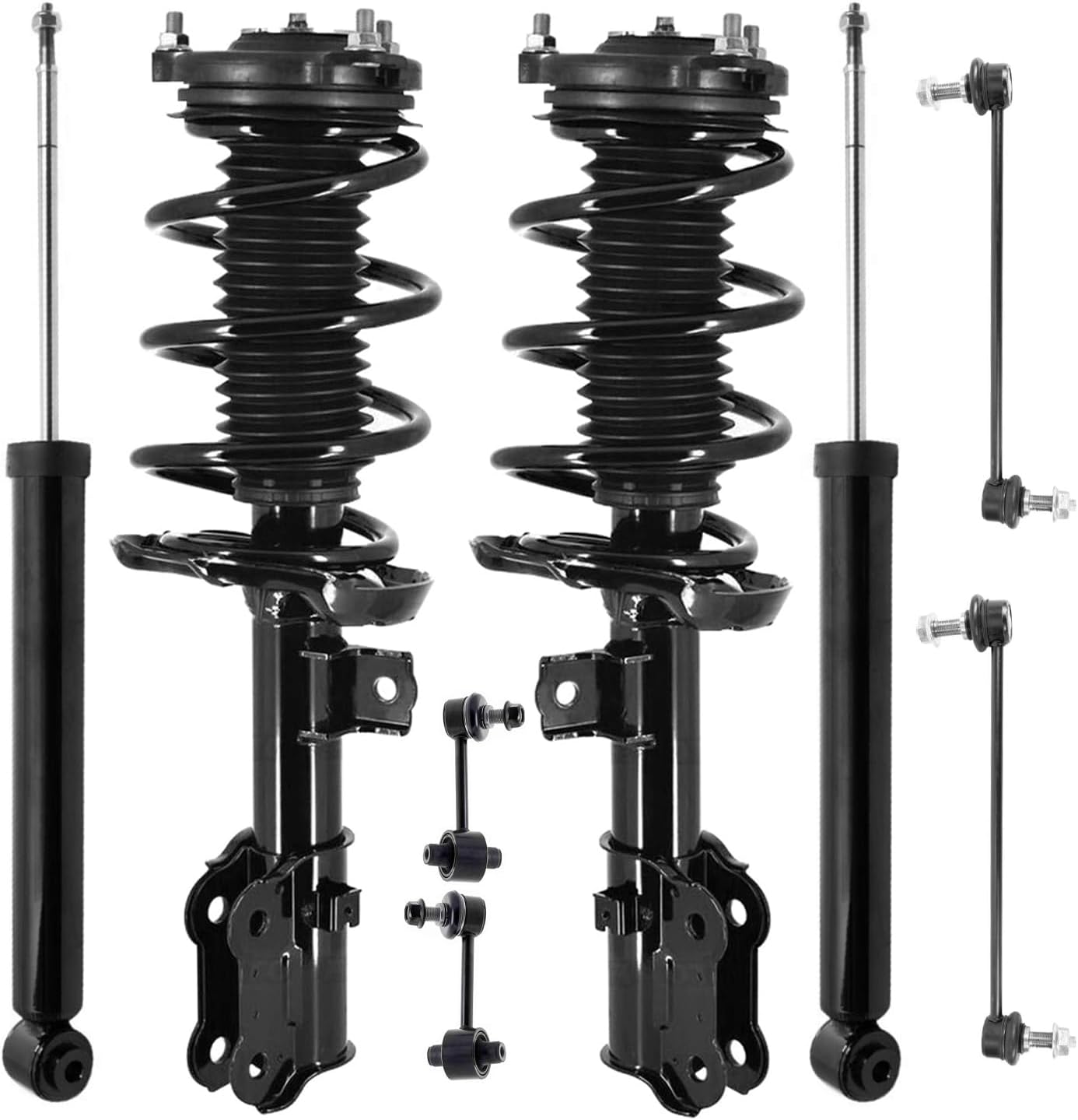 8pc Front Struts Rear Shocks Sway Bar Links Suspension Kit