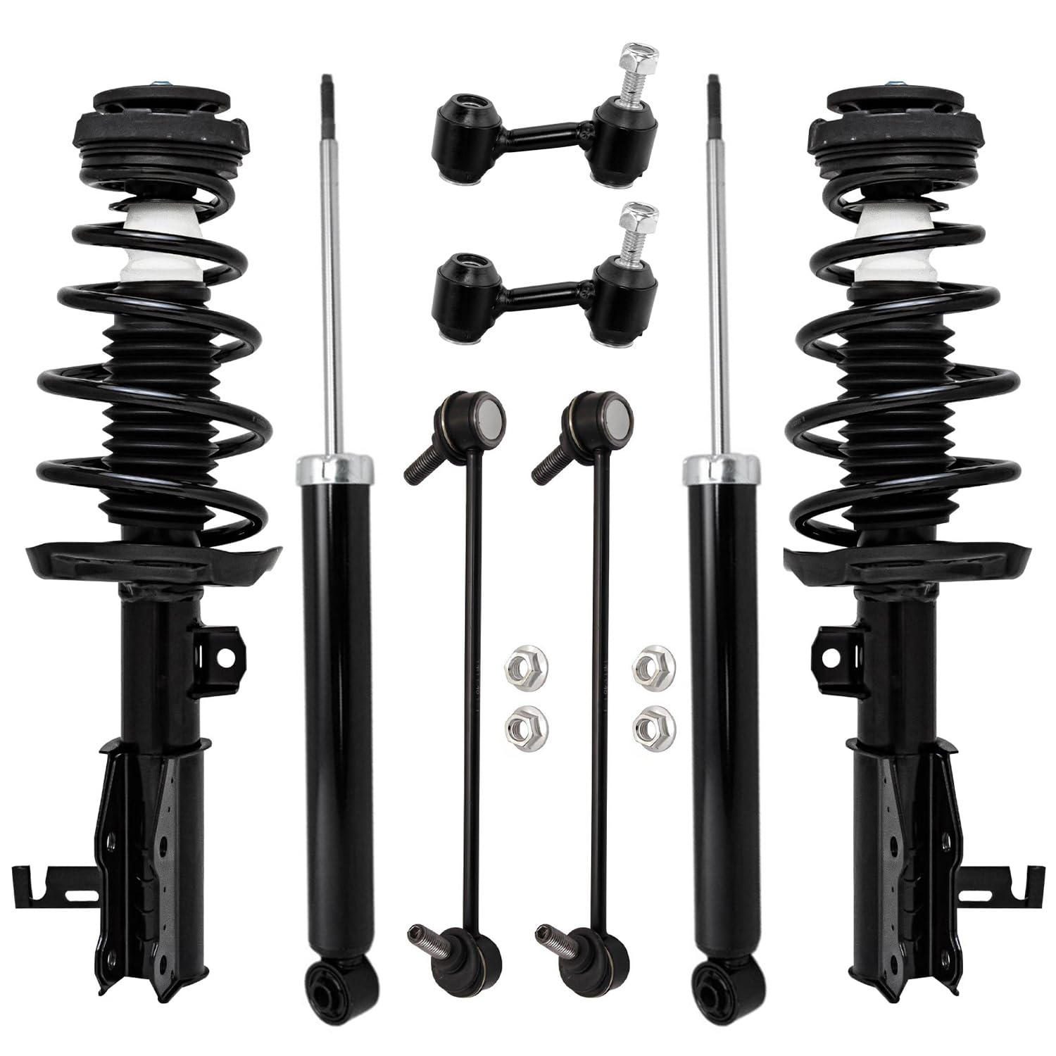 8pc Front Struts Rear Shocks Sway Bar Links Suspension Kit