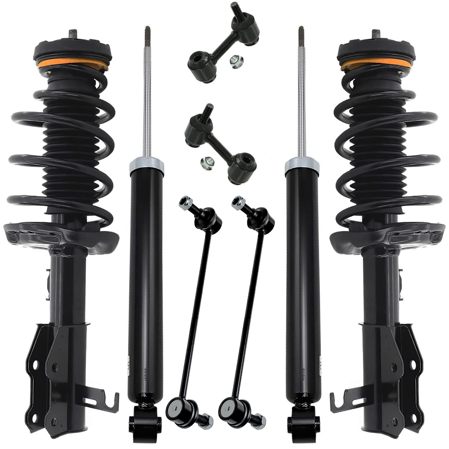 8pc Front Struts Rear Shocks Sway Bar Links Suspension Kit