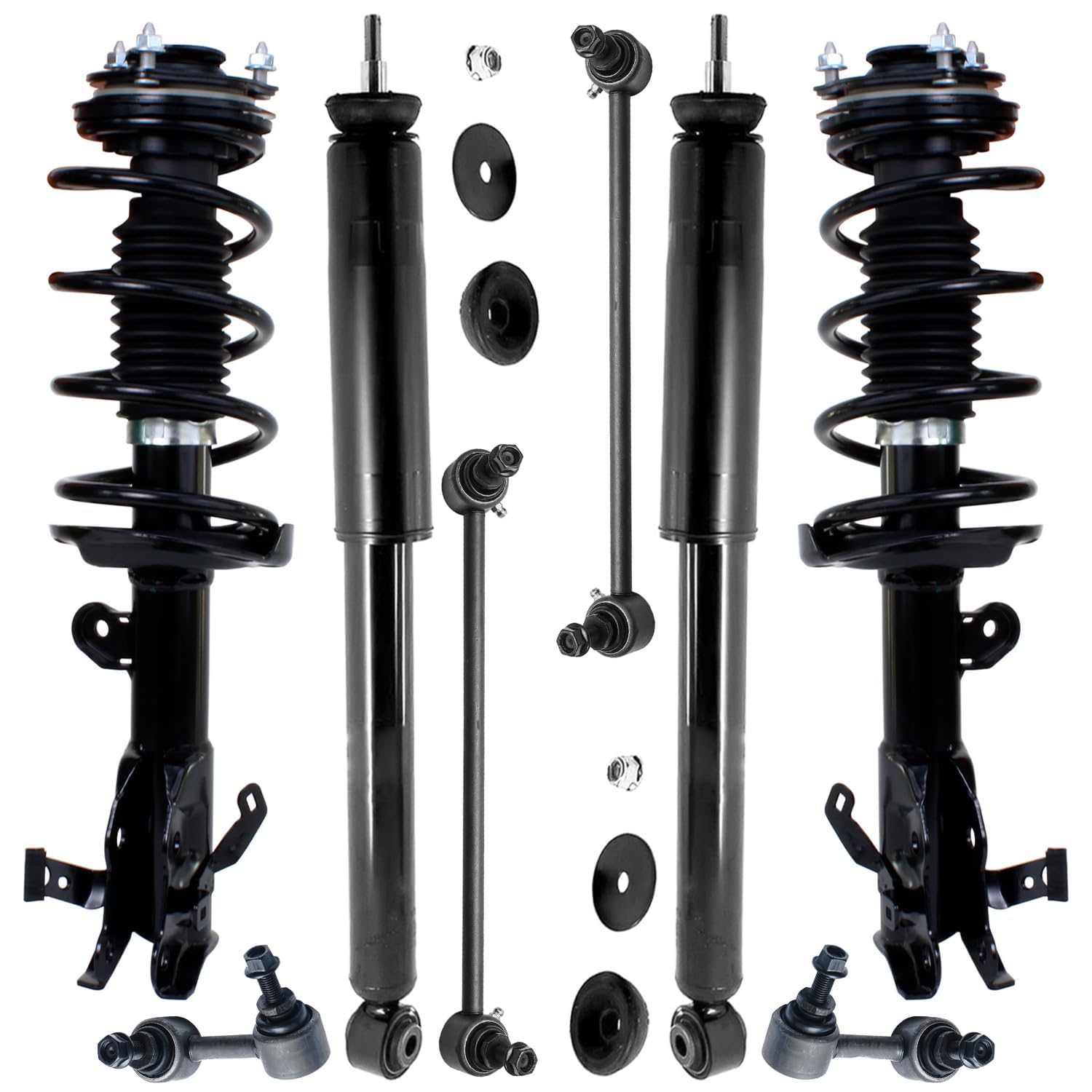 8pc Front Struts Rear Shocks Sway Bar Links Suspension Kit