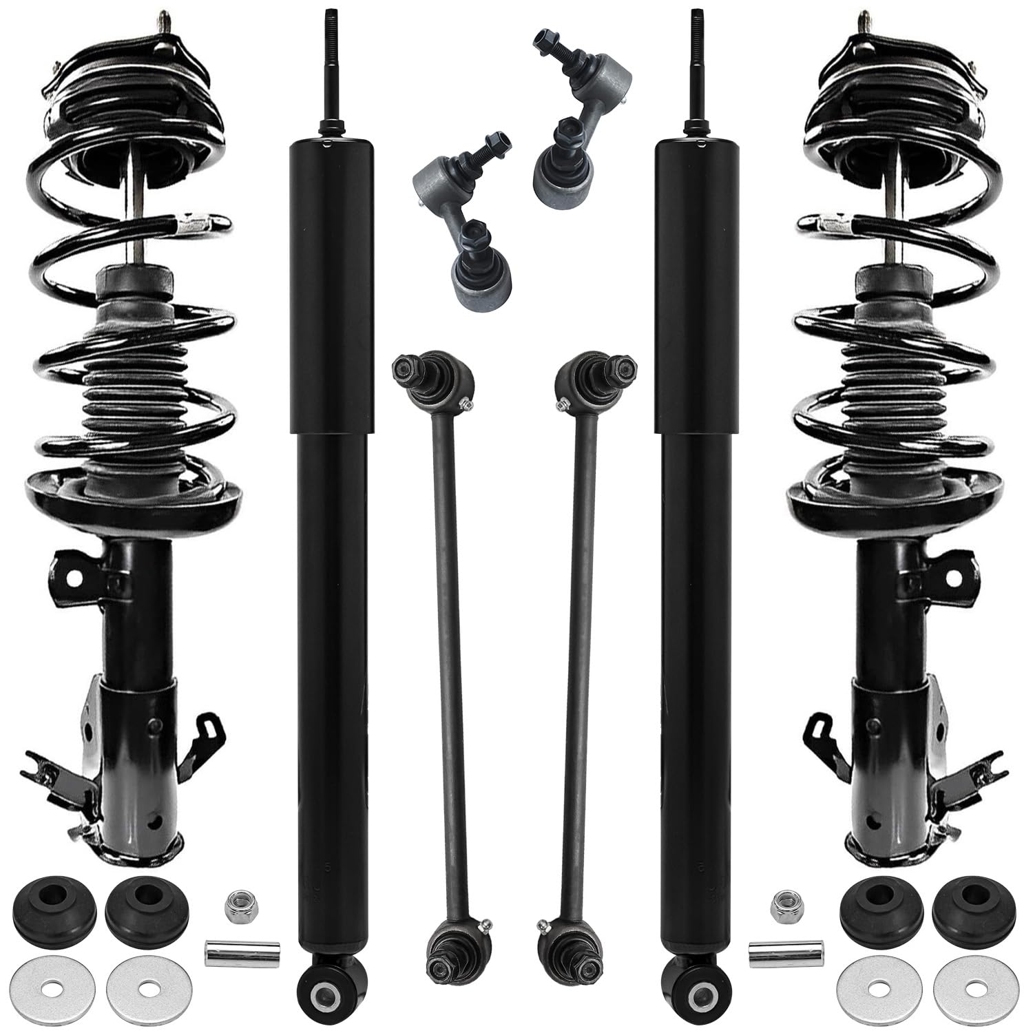8pc Front Struts Rear Shocks Sway Bar Links Suspension Kit