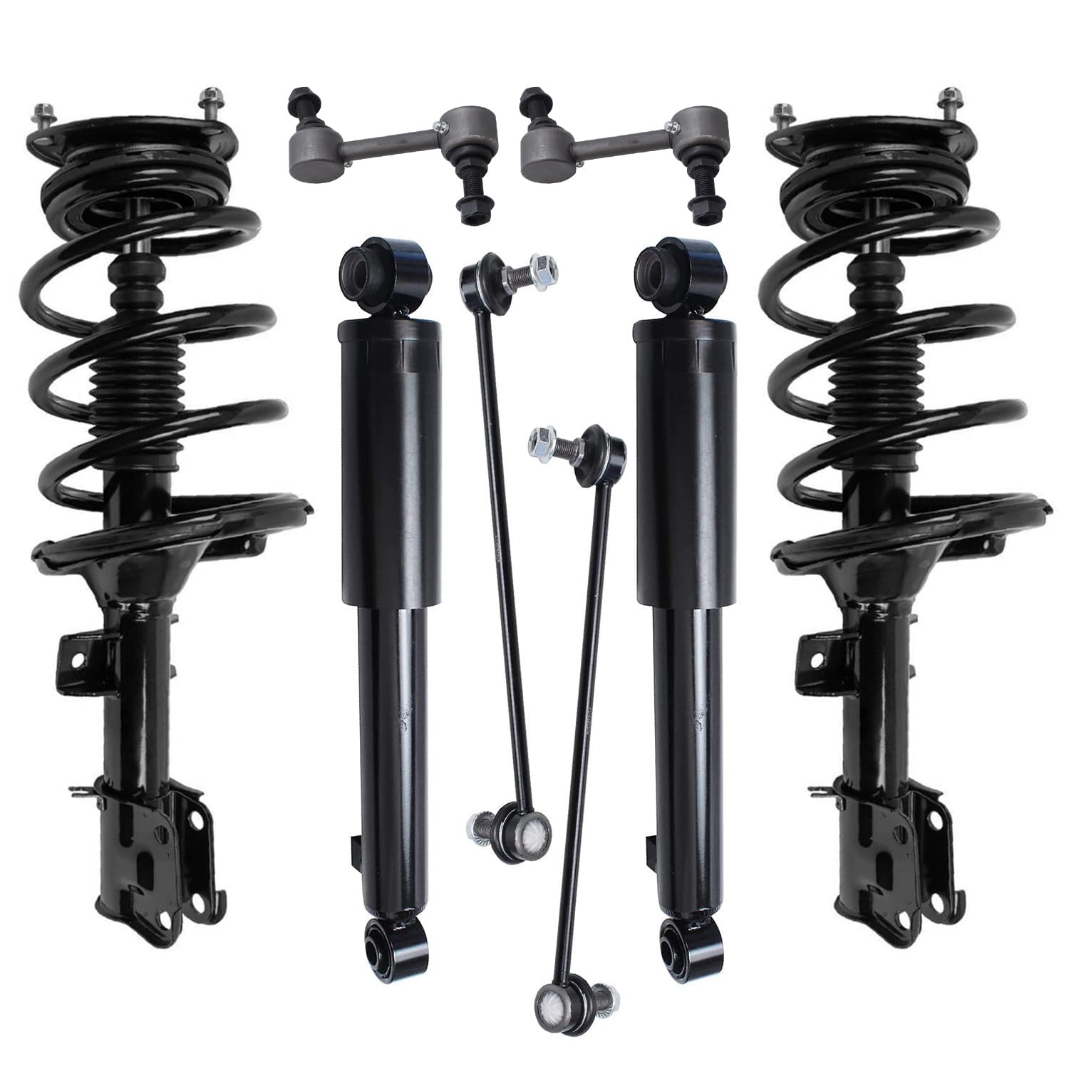 8pc Front Struts Rear Shocks Sway Bar Links Suspension Kit