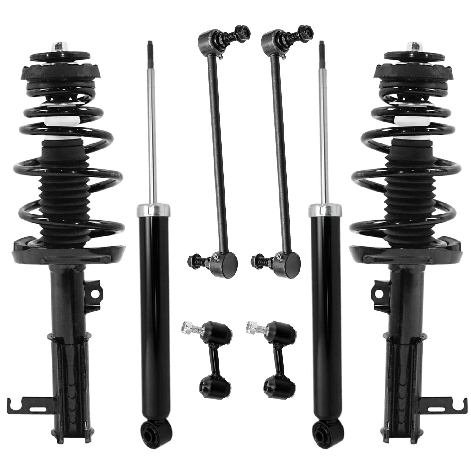 8pc Front Struts Rear Shocks Sway Bar Links Suspension Kit