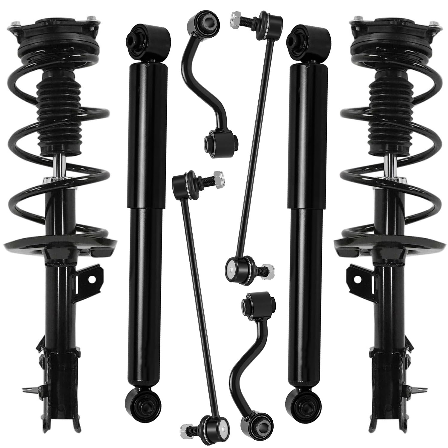 8pc Front Struts Rear Shocks Sway Bar Links Suspension Kit
