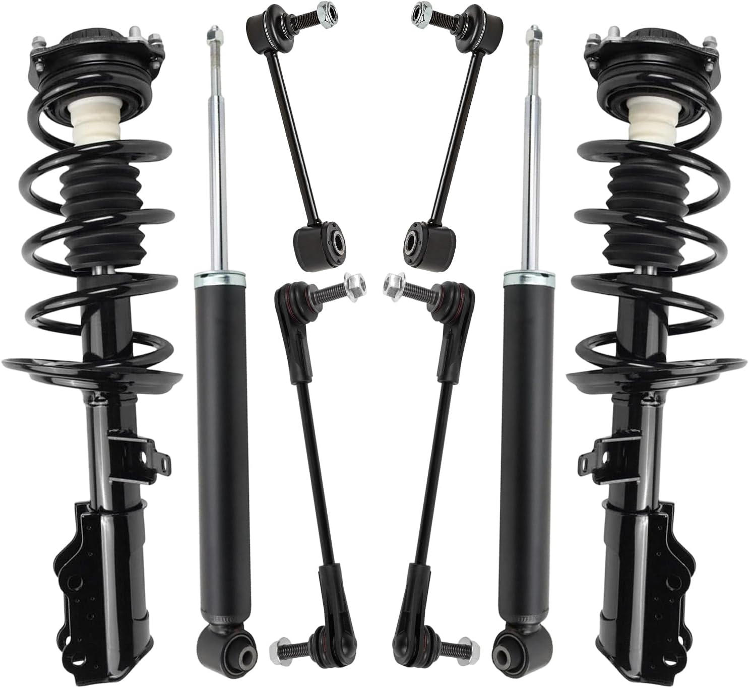 8pc Front Struts Rear Shocks Sway Bar Links Suspension Kit