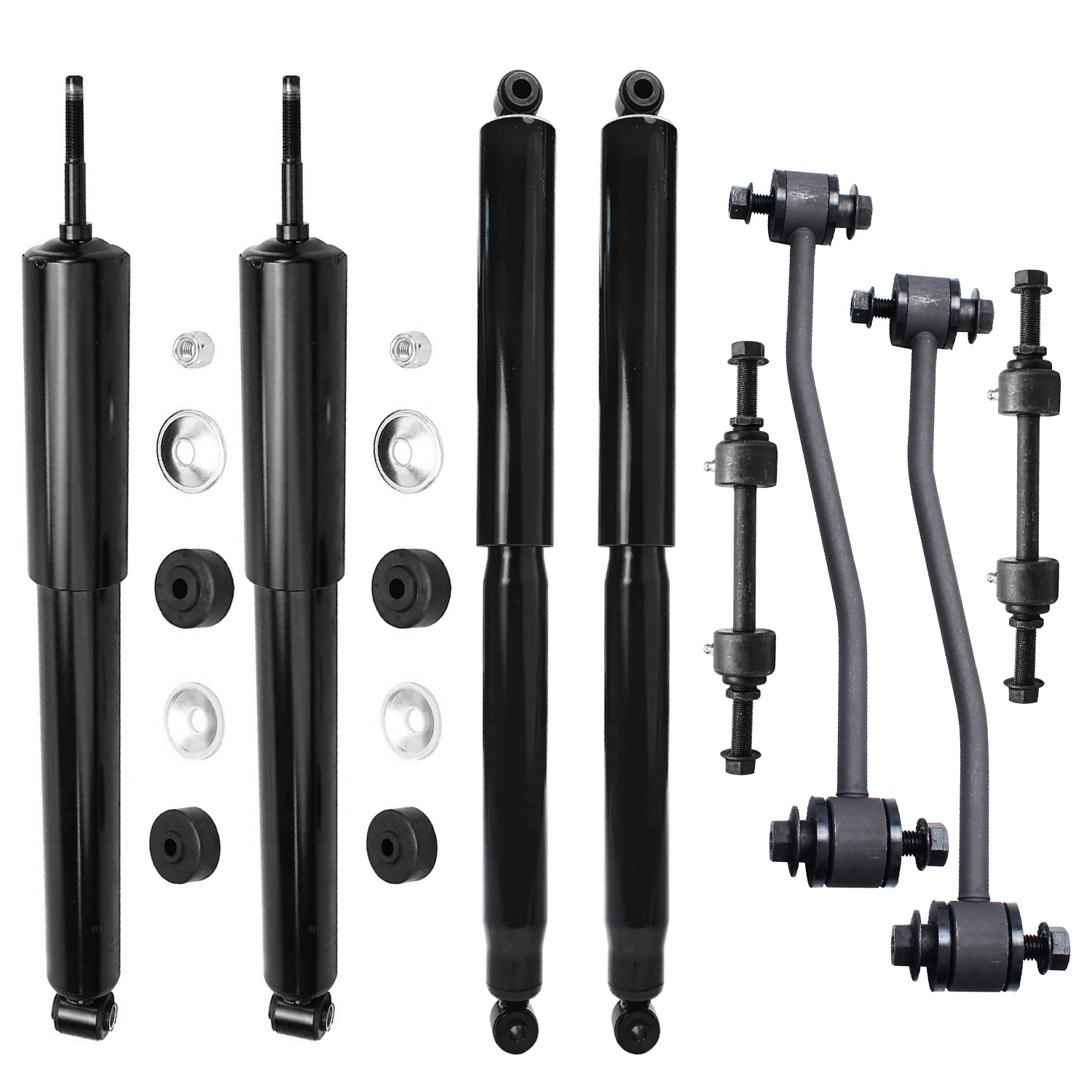 8pc Front & Rear Shocks Sway Bar Links Suspension Kit