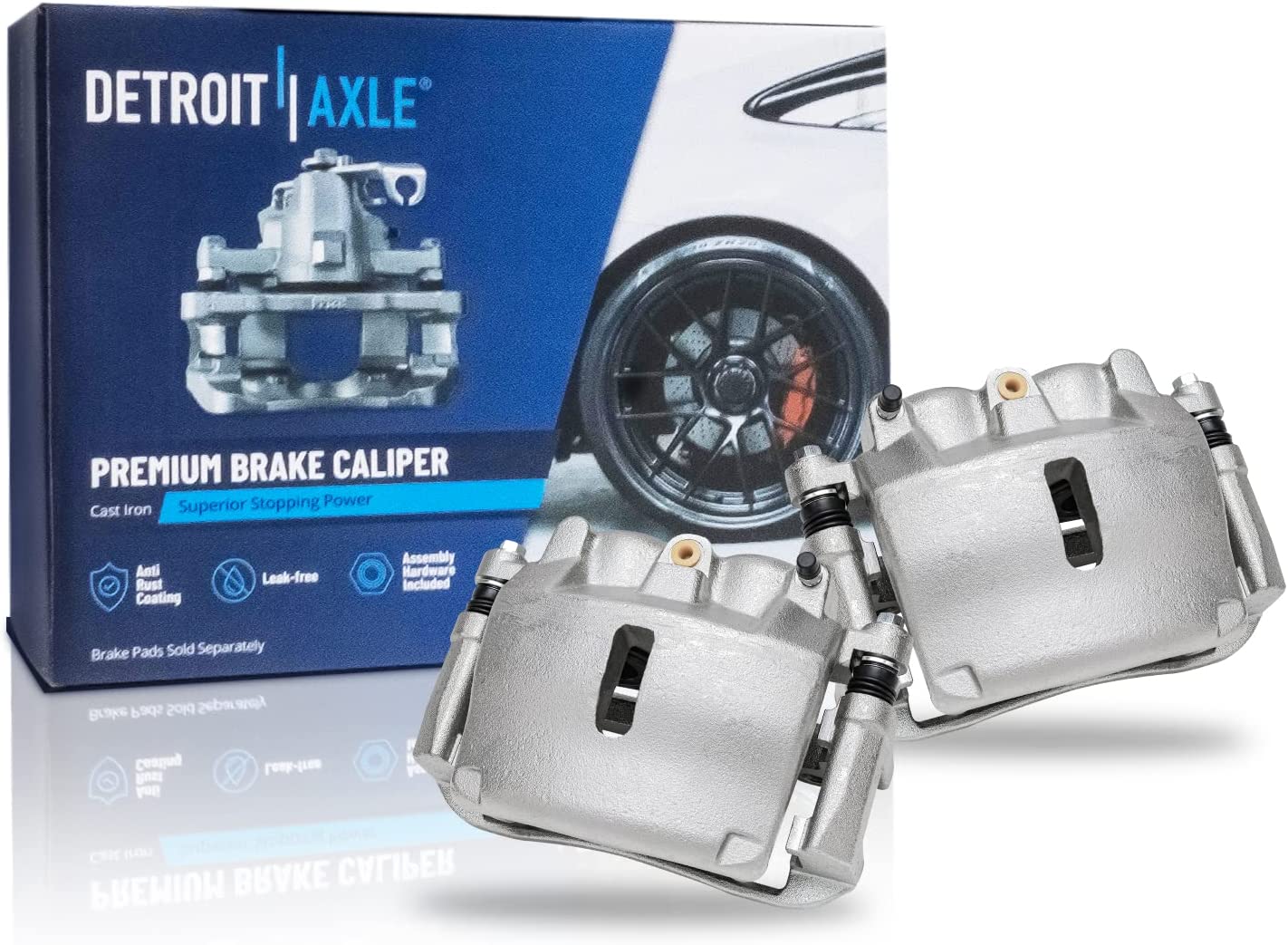 Detroit Axle - Front  Rear Calipers Brake Pads for Ford F-150 Lincoln Mark LT — image 4