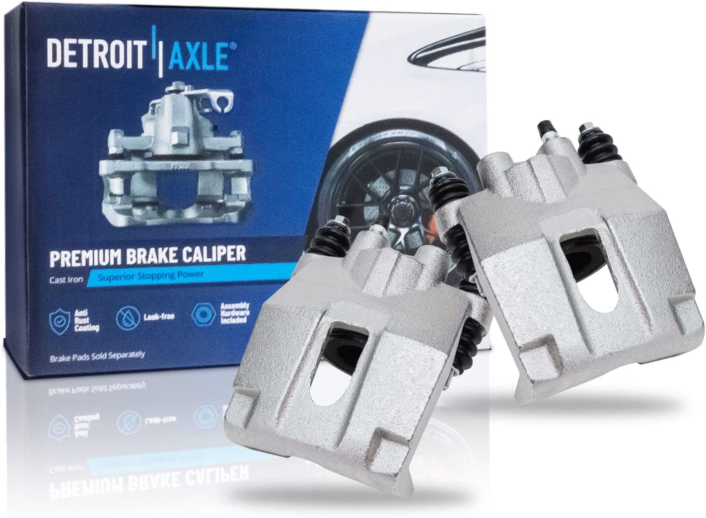 Detroit Axle - Front  Rear Calipers Brake Pads for Ford F-150 Lincoln Mark LT — image 5