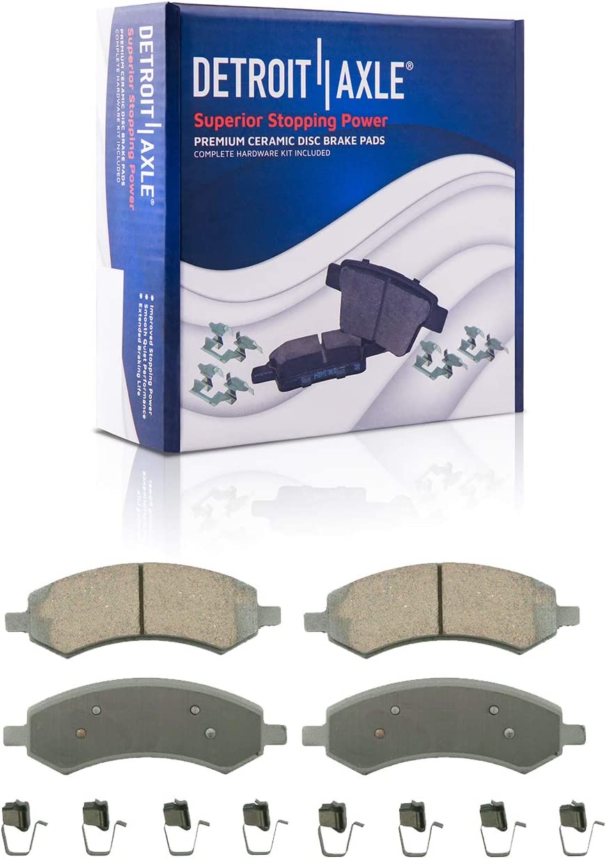 Detroit Axle - Front  Rear Calipers Brake Pads for Dodge Ram 1500 Durango Aspen — image 6