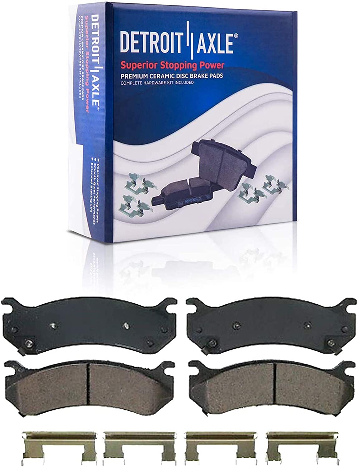 Detroit Axle - Front  Rear Calipers Brake Pads for Silverado Sierra 1500 Tahoe — image 6