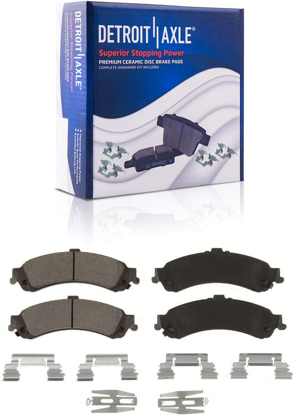 Detroit Axle - Front  Rear Calipers Brake Pads for Silverado Sierra 1500 Tahoe — image 7