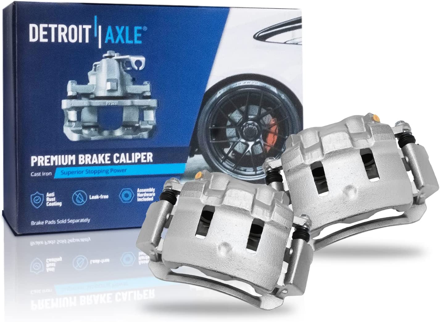 Detroit Axle - Front Rear Disc Calipers Brake Pads for F-250 F-350 Super Duty — image 4