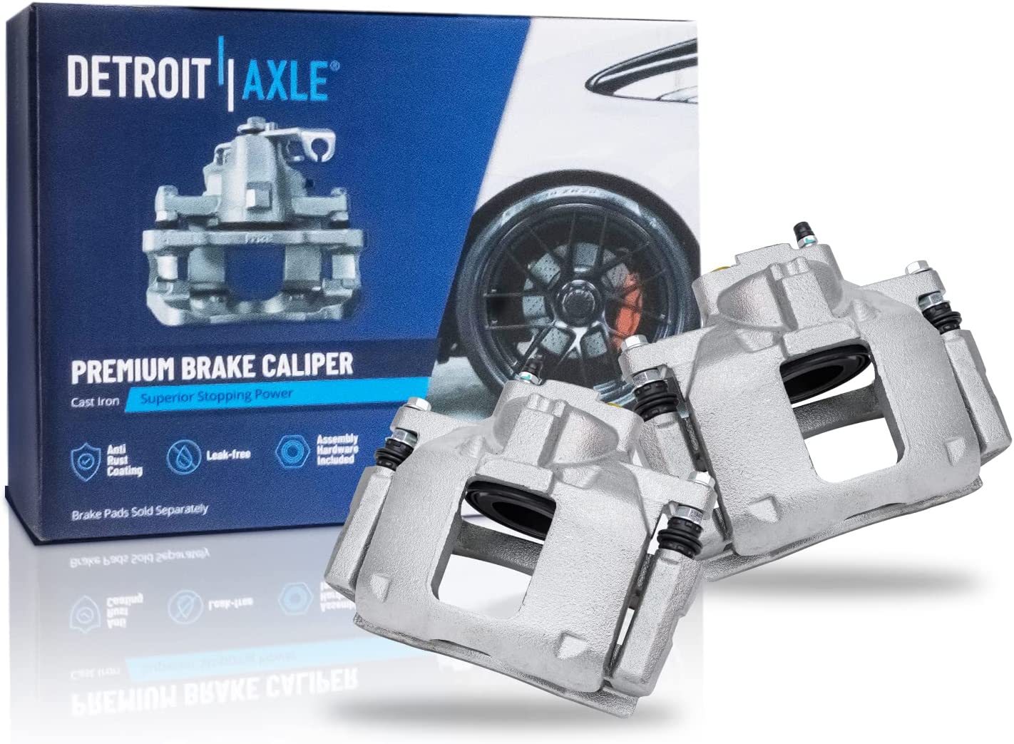 Detroit Axle - Front Rear Brake Calipers Pads for Town  Country Grand Caravan — image 4