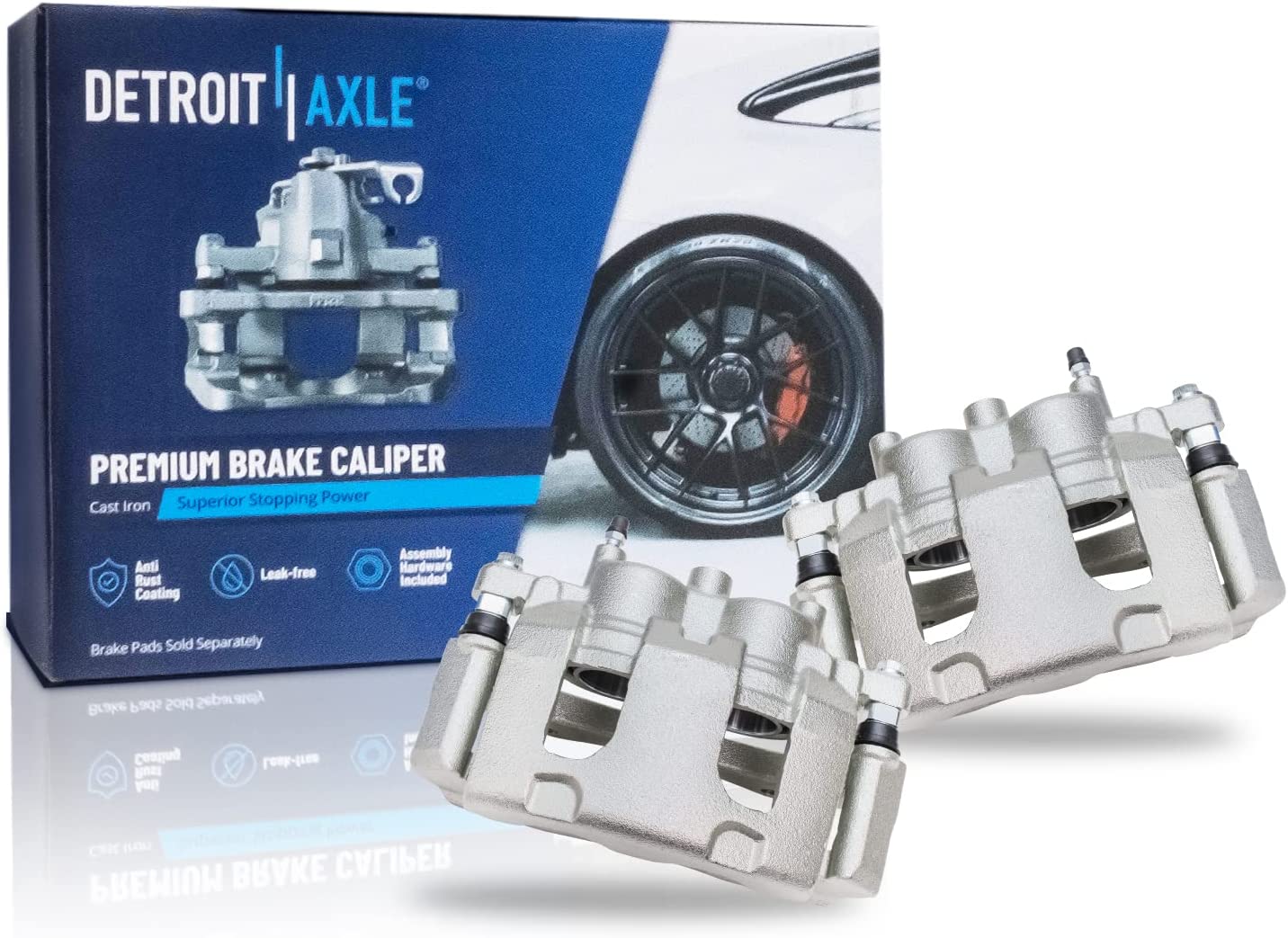 Detroit Axle - Front Rear Disc Brake Calipers Pads for Chevy Impala Monte Carlo — image 4