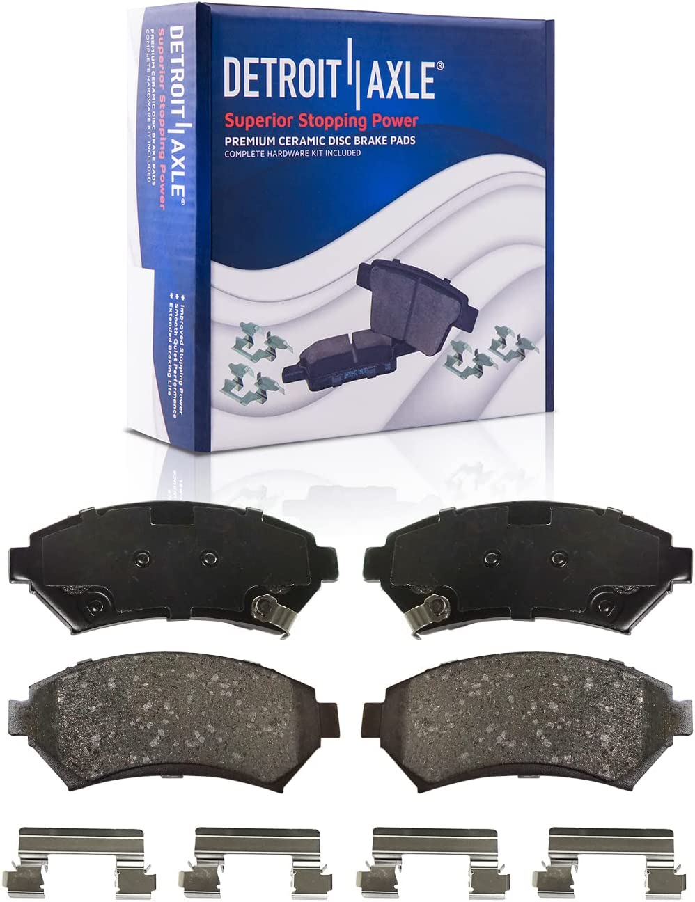 Detroit Axle - Front  Rear Calipers Brake Pads for Impala Monte Carlo Intrigue — image 6