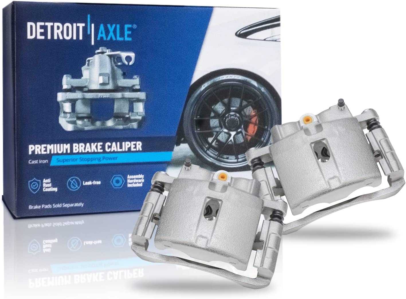 Detroit Axle - Front  Rear Calipers Brake Pads for Chevy Silverado Sierra 1500 — image 4
