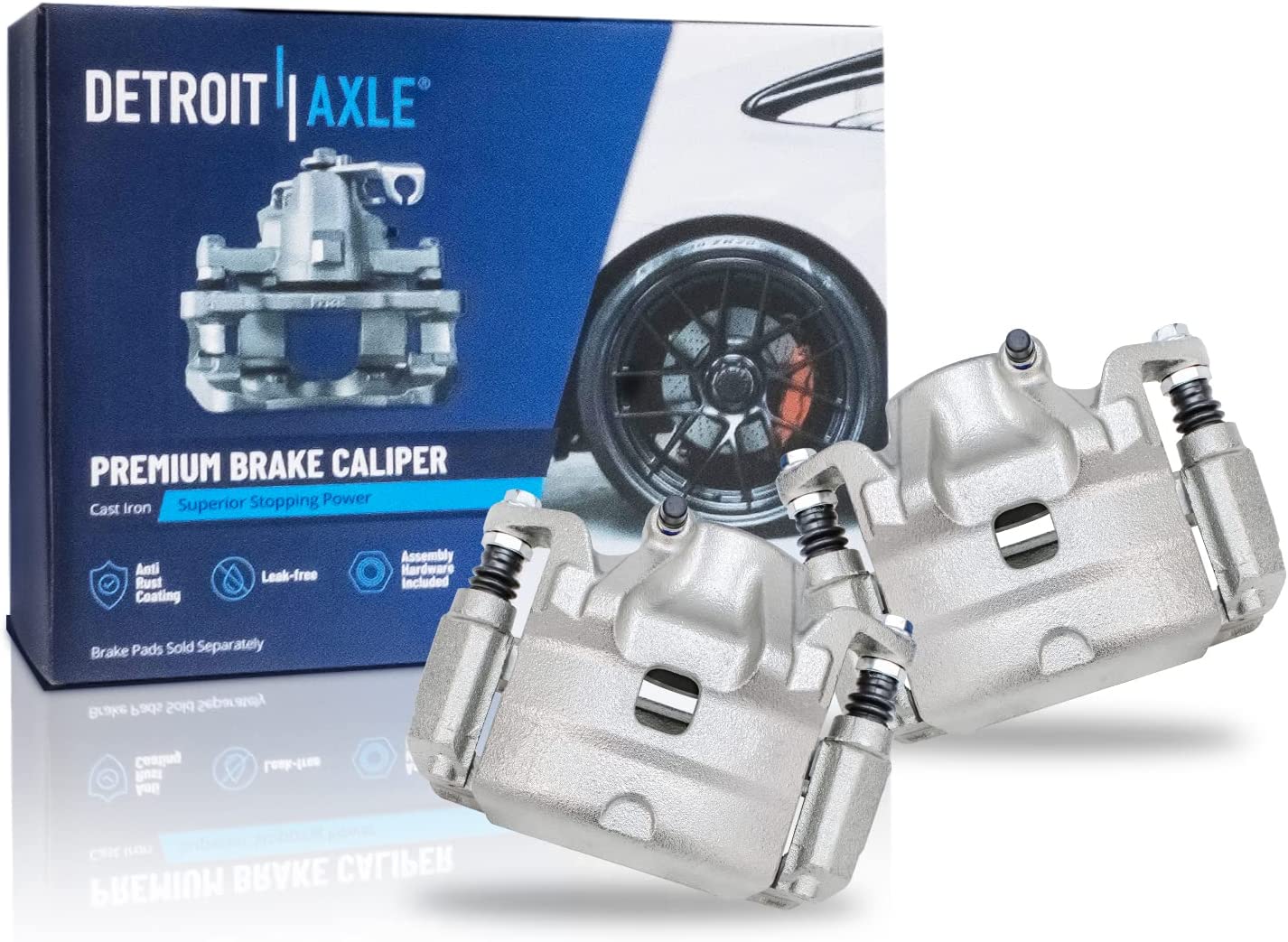 Detroit Axle - Front  Rear Disc Calipers Brake Pads for 2007-2010 Nissan Altima — image 4