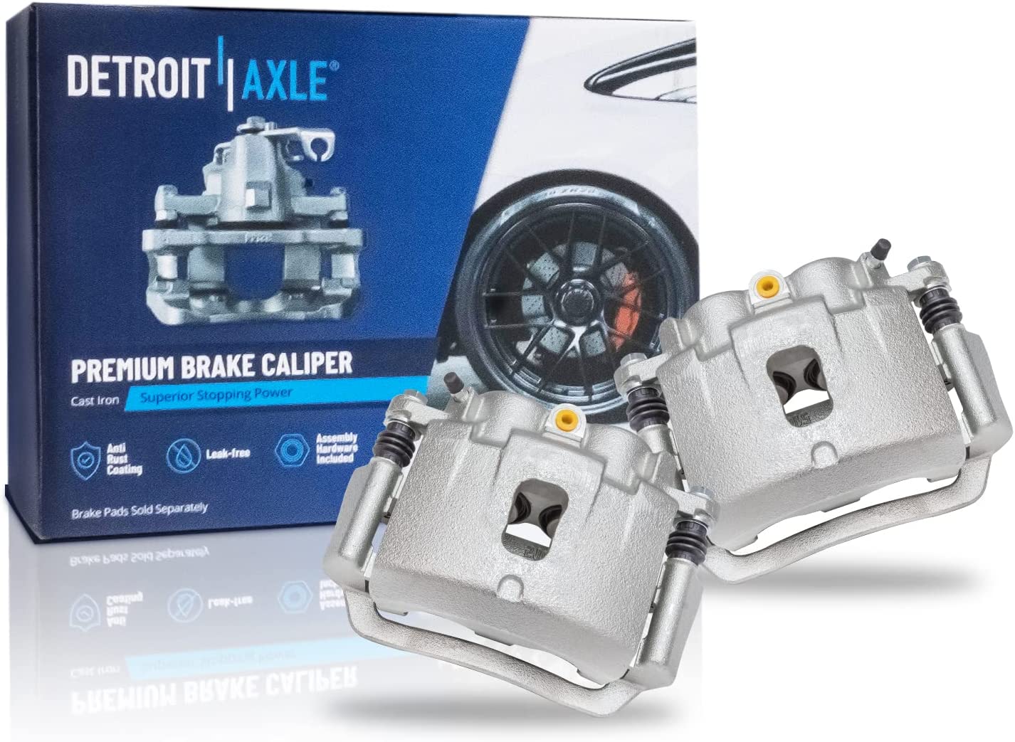Detroit Axle - Front  Rear Calipers Brake Pads for Express Savana 2500 3500 — image 5