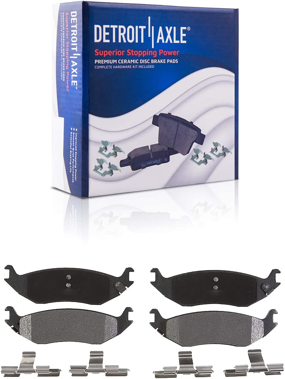 Detroit Axle - Front  Rear Calipers Brake Pads for 2006-2008 Dodge Ram 1500 — image 7