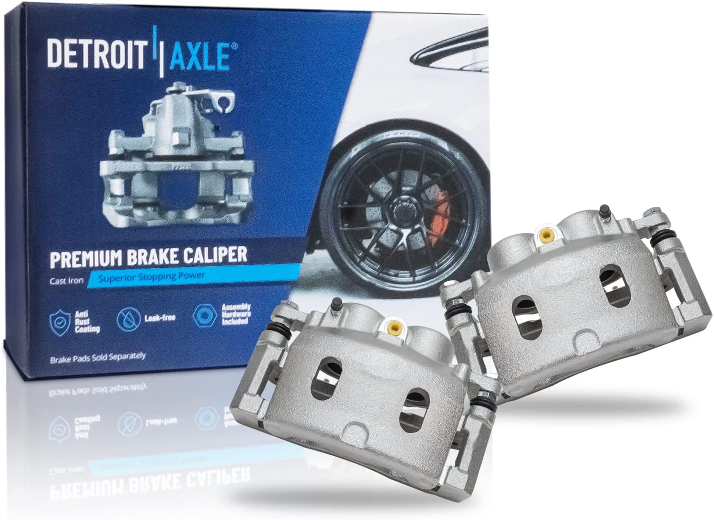 Detroit Axle - Front Rear Brake Calipers Pads for Silverado 1500 Tahoe Yukon — image 4