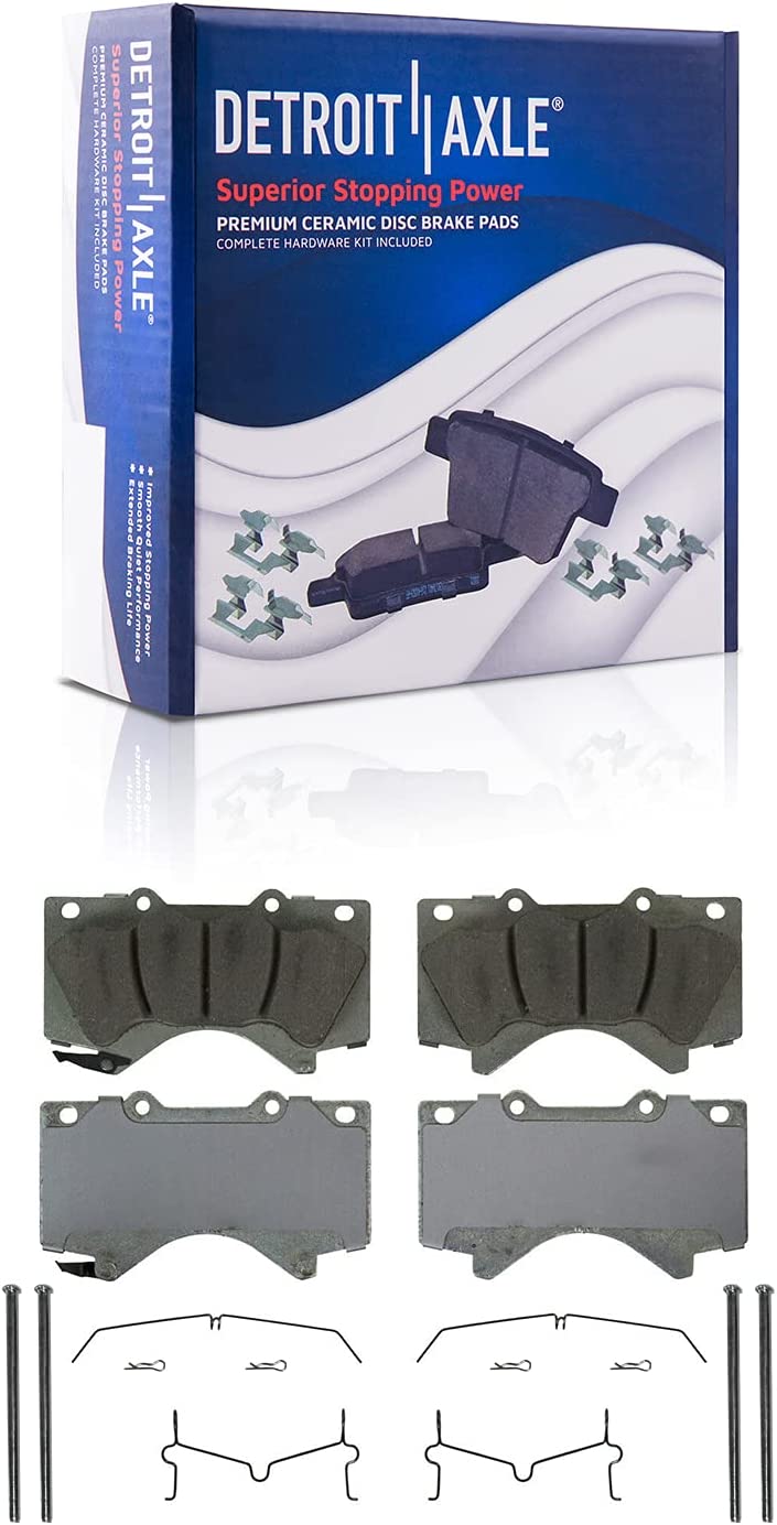 Detroit Axle - Front Disc Rotors Brake Pads Calipers for Toyota Tundra Sequoia — image 5