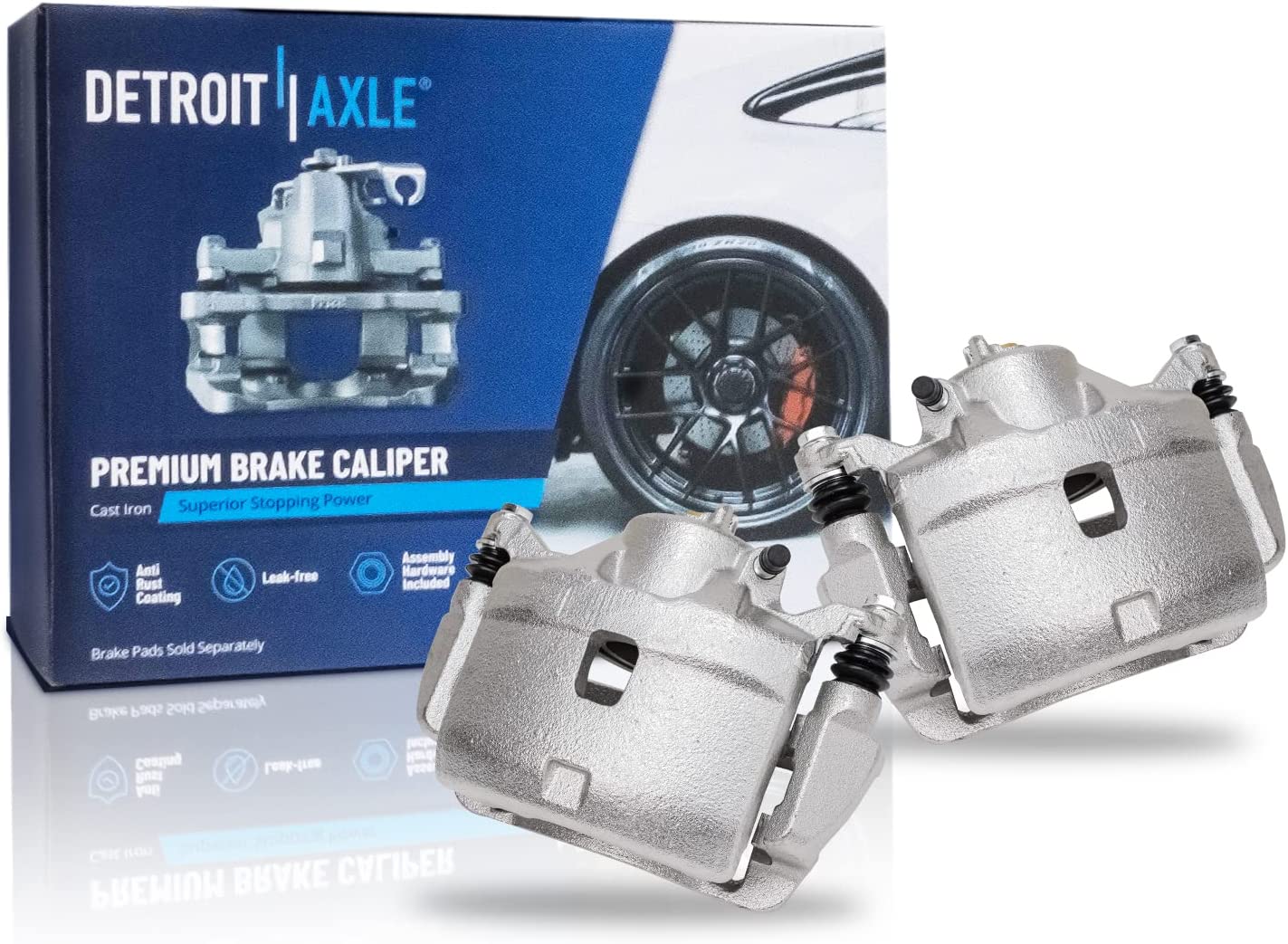 Detroit Axle - Front Drilled Rotors Brake Pads Calipers for Honda CR-V Element — image 6