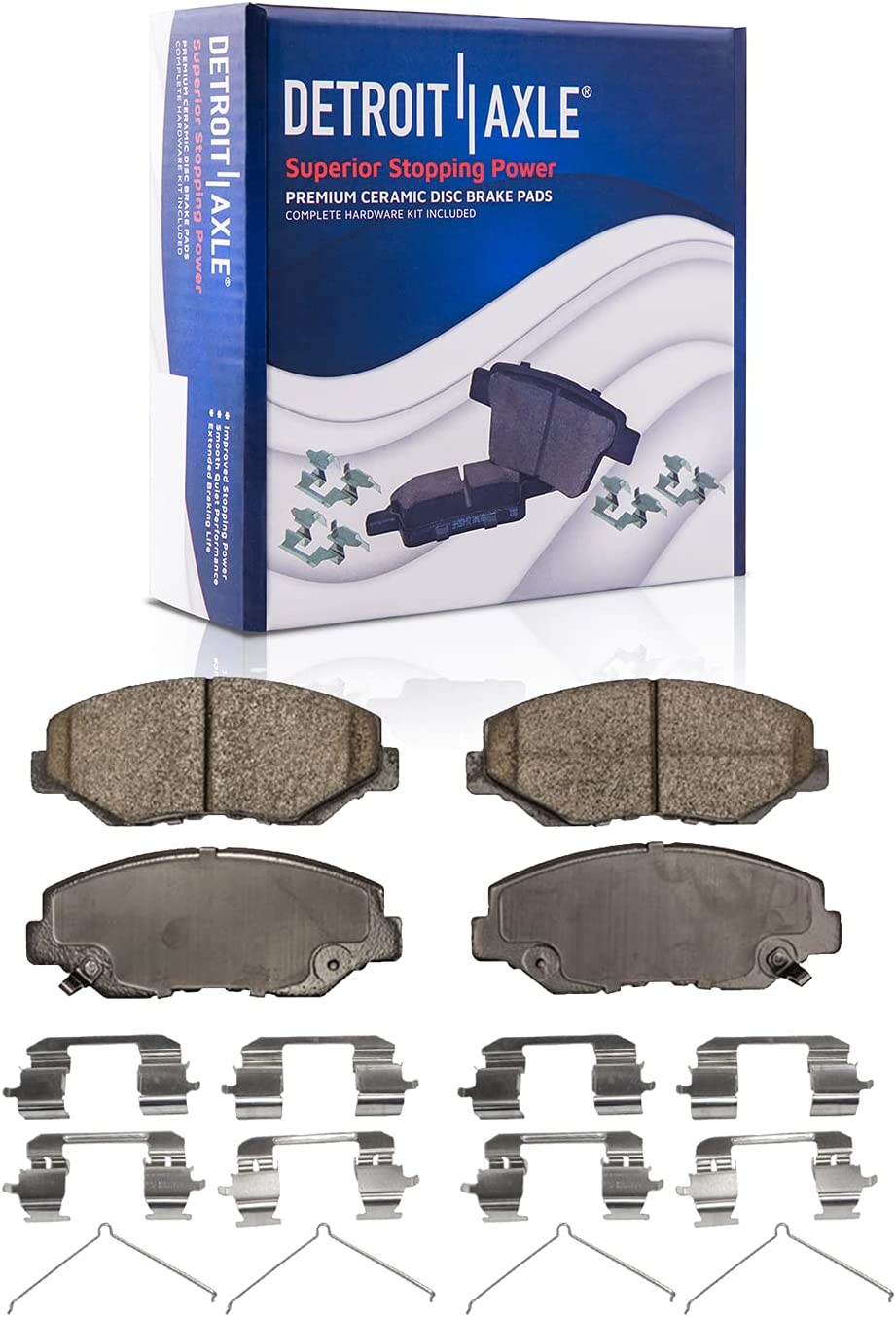Detroit Axle - Front Drilled Rotors Brake Pads Calipers for Honda CR-V Element — image 5