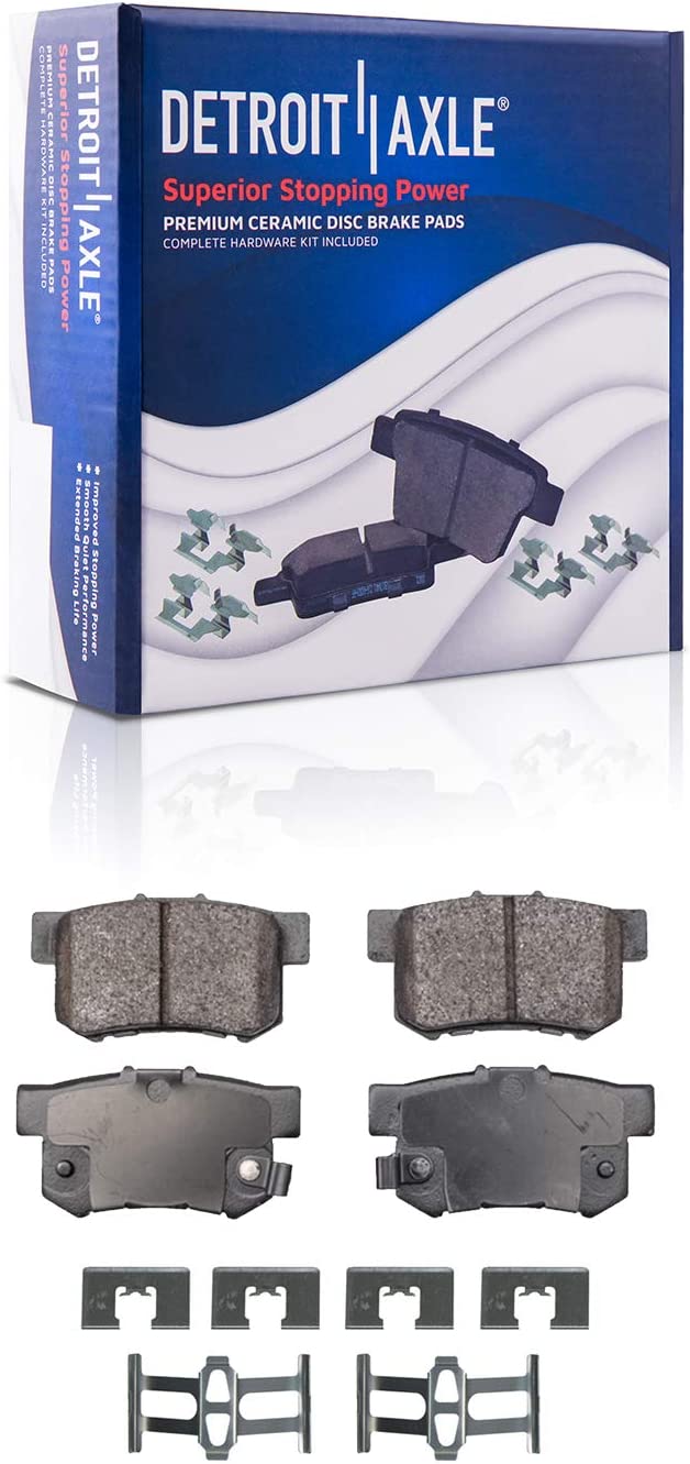 Detroit Axle - Rear Drilled Rotors Brake Pads Caliper for Acura TL Honda Element — image 5