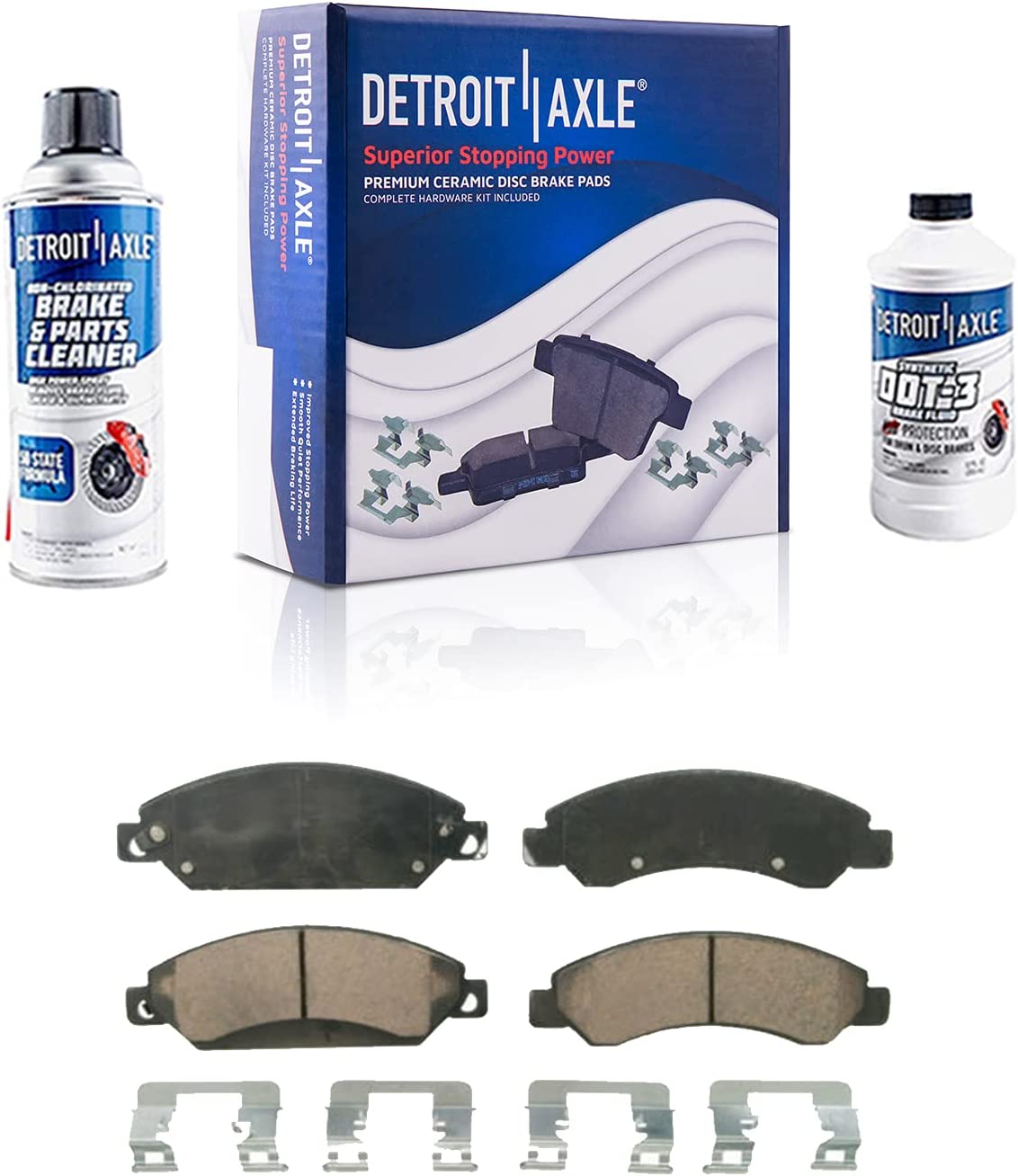 Detroit Axle - Front Drilled Rotor Caliper Brake Pad for Silverado Sierra 1500 — image 6