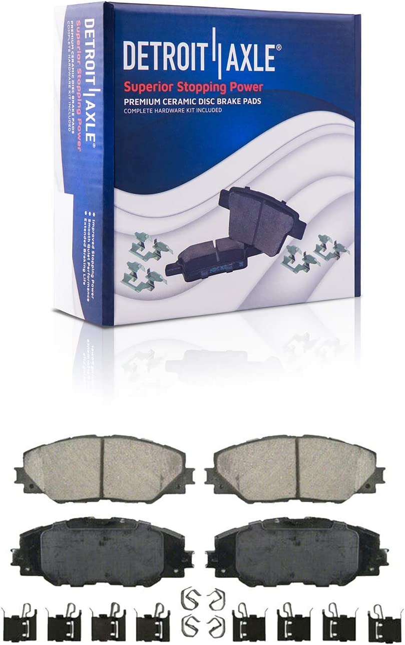 Detroit Axle - Front Drilled Rotors Brake Pads Calipers for Rav4 Matrix tC Mirai — image 5