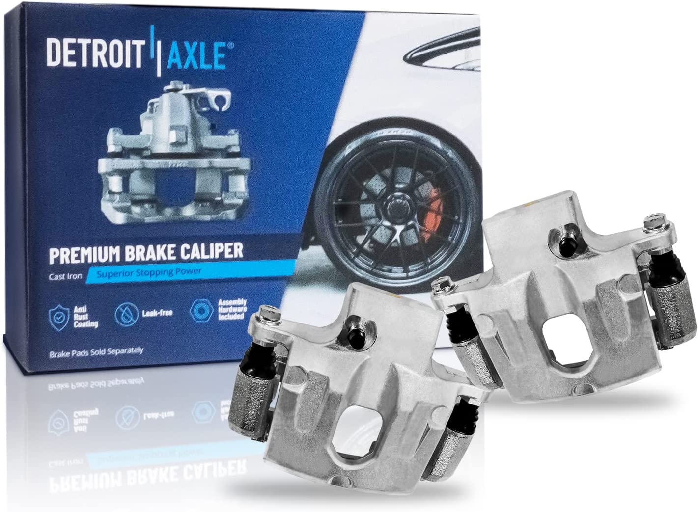 Detroit Axle - Rear Drilled Rotors Calipers Pads for Trailblazer Envoy 9-7X SSR — image 5