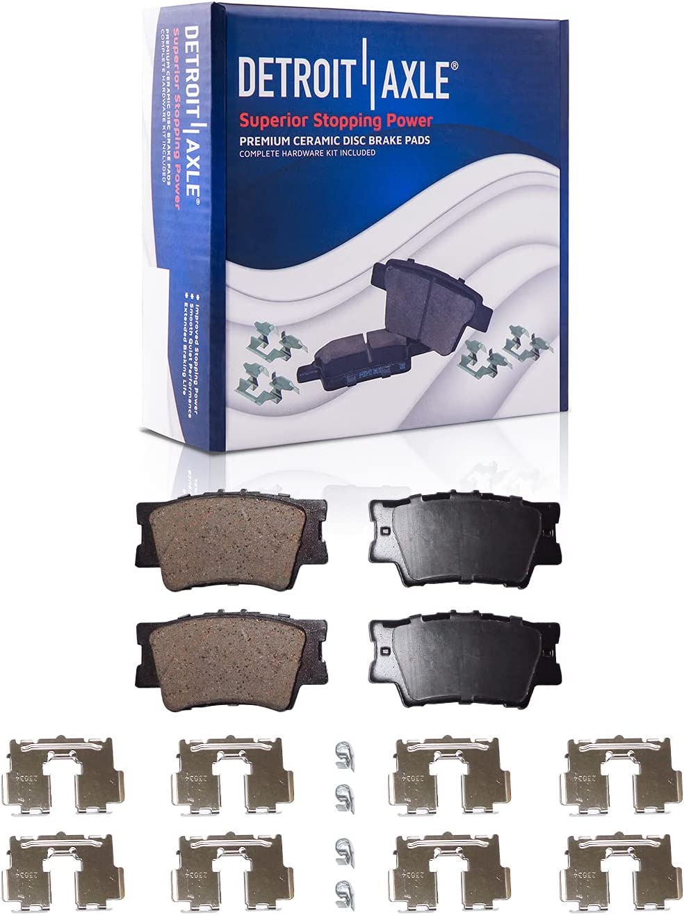 Detroit Axle - Rear Disc Rotors Calipers Pads for Toyota Camry Avalon ES350 — image 5