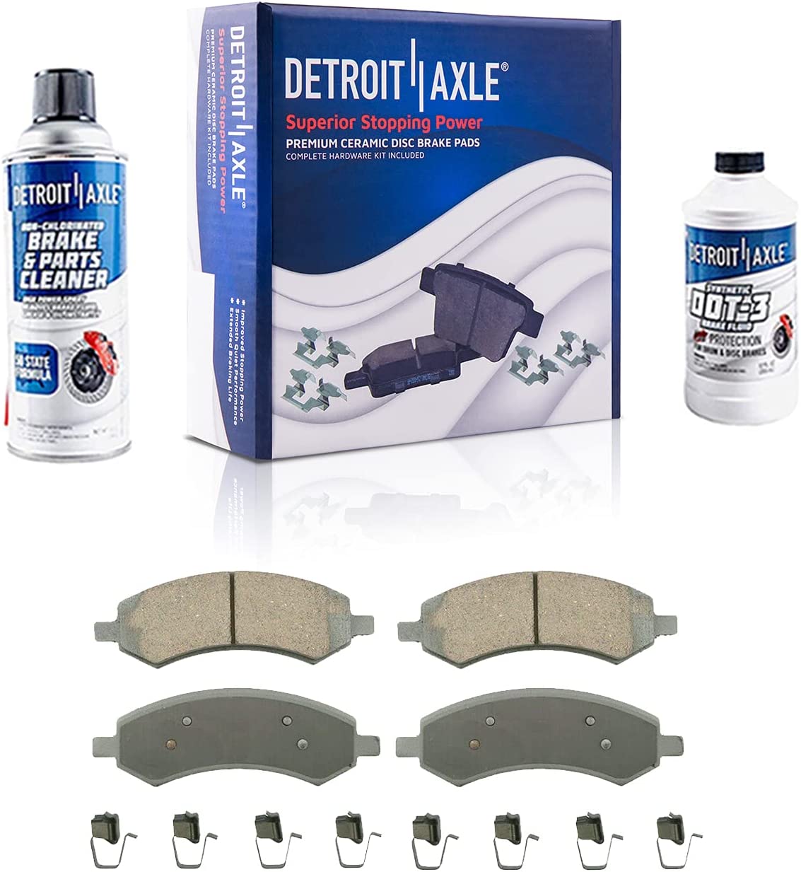 Detroit Axle - Front Drilled Rotors Brake Pads Calipers for Durango Ram 1500 — image 5
