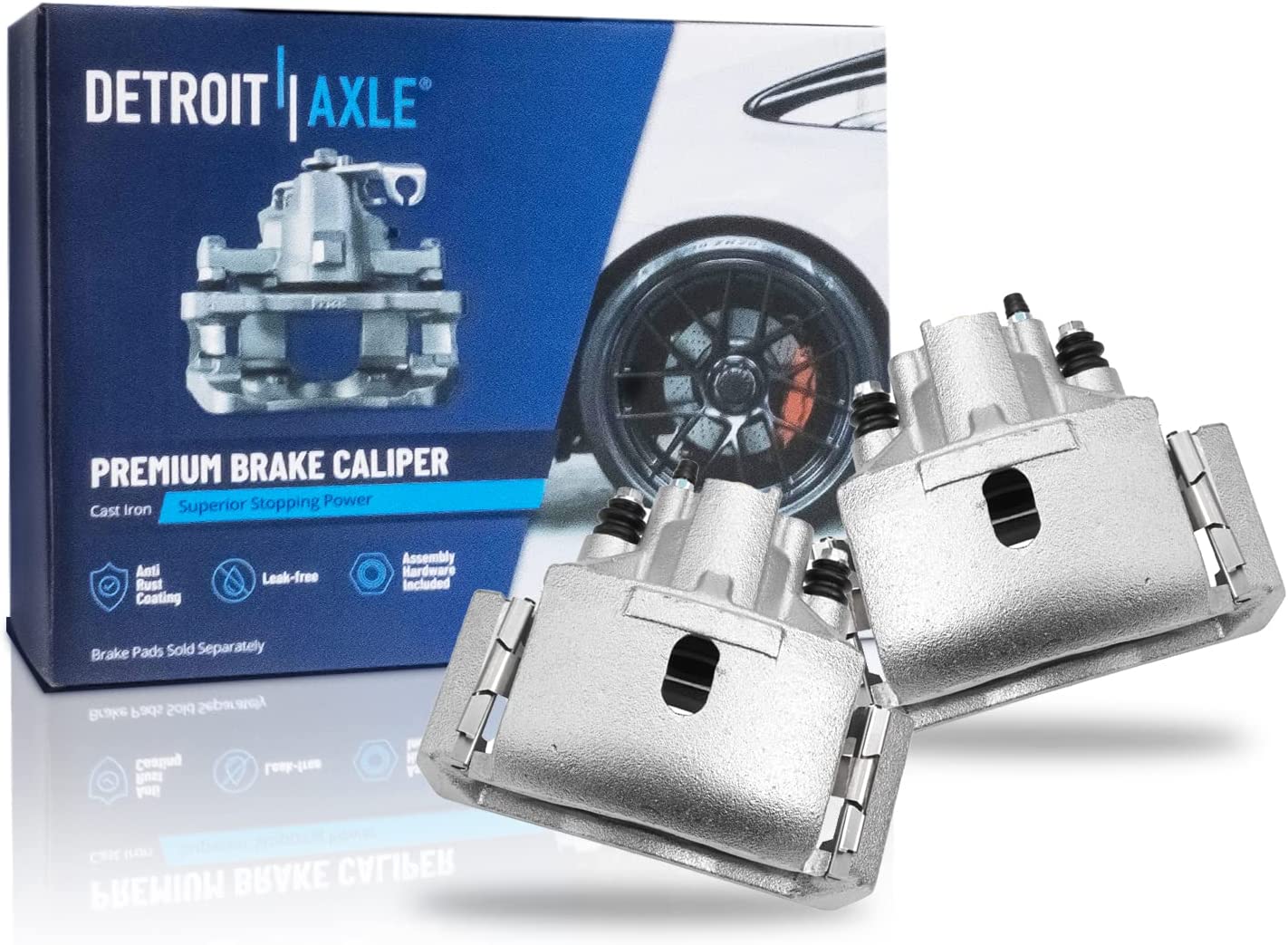 Detroit Axle - Rear Disc Rotors Calipers Pads for Dodge Ram 1500 Durango Aspen — image 6